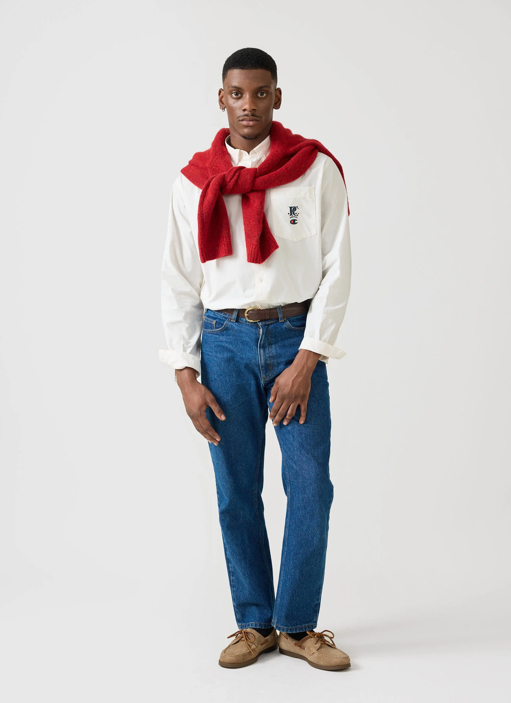 Relaxed Oxford Shirt | Champion x Percival | Cream - Image 6
