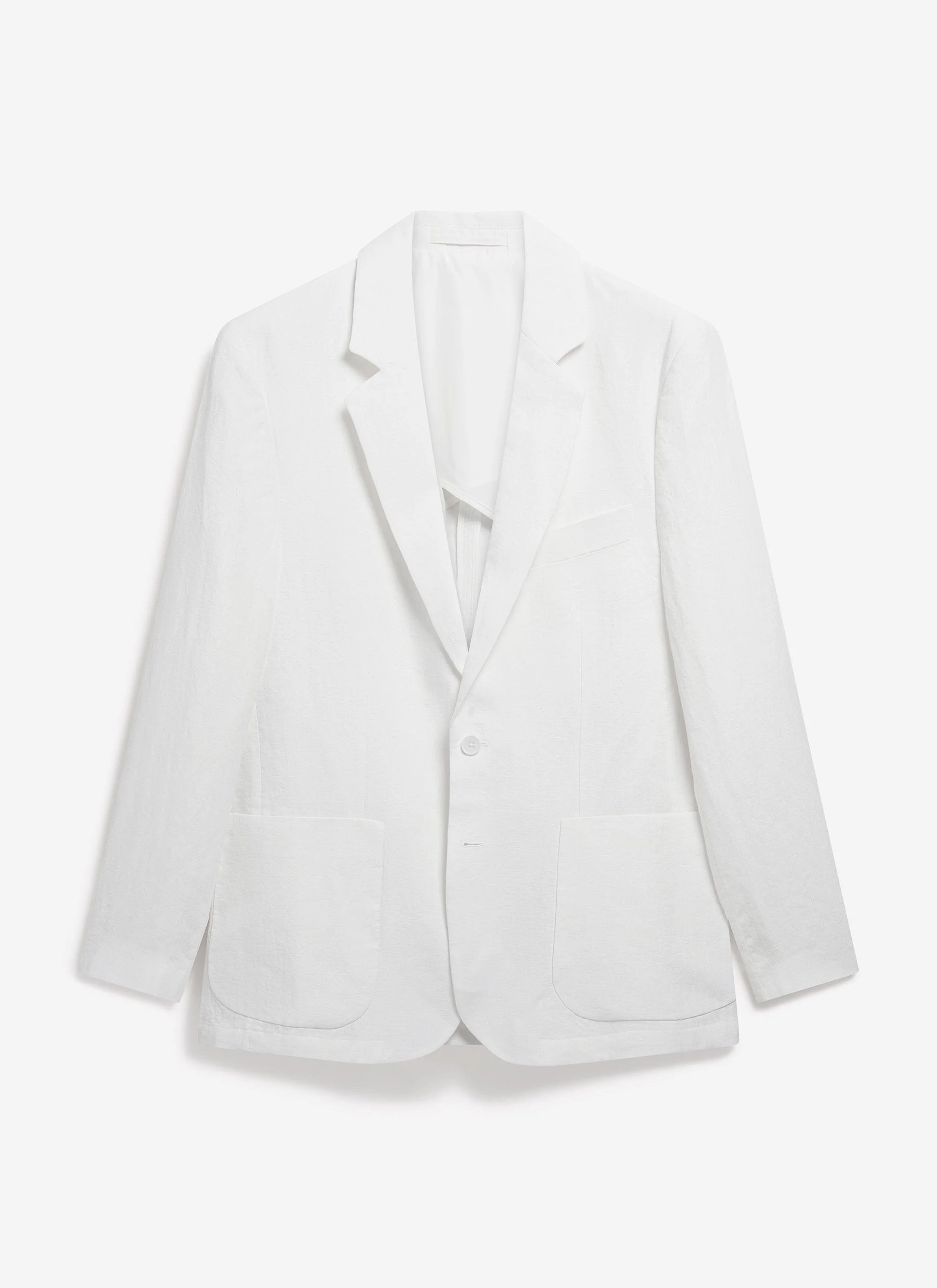 Relaxed Tailored Linen Blazer | White - Image 8