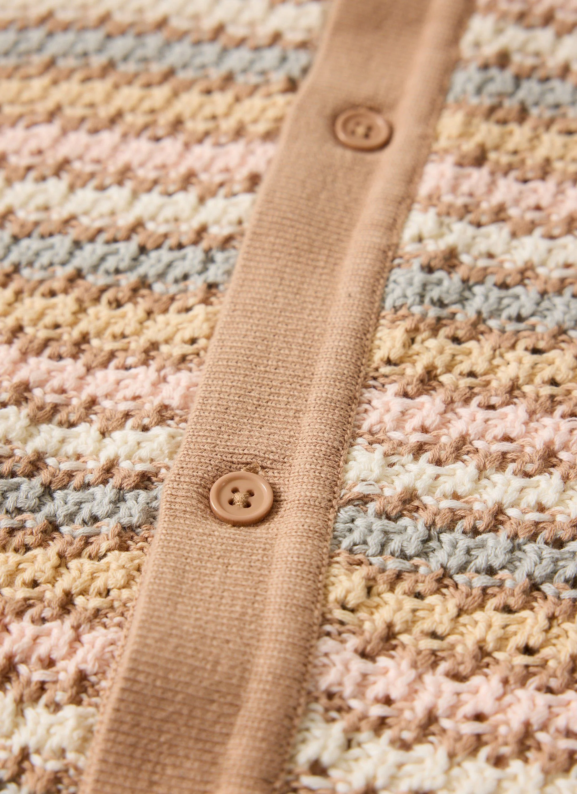 Sari Stripe Knitted Shirt | Cotton | Cream - Image 5