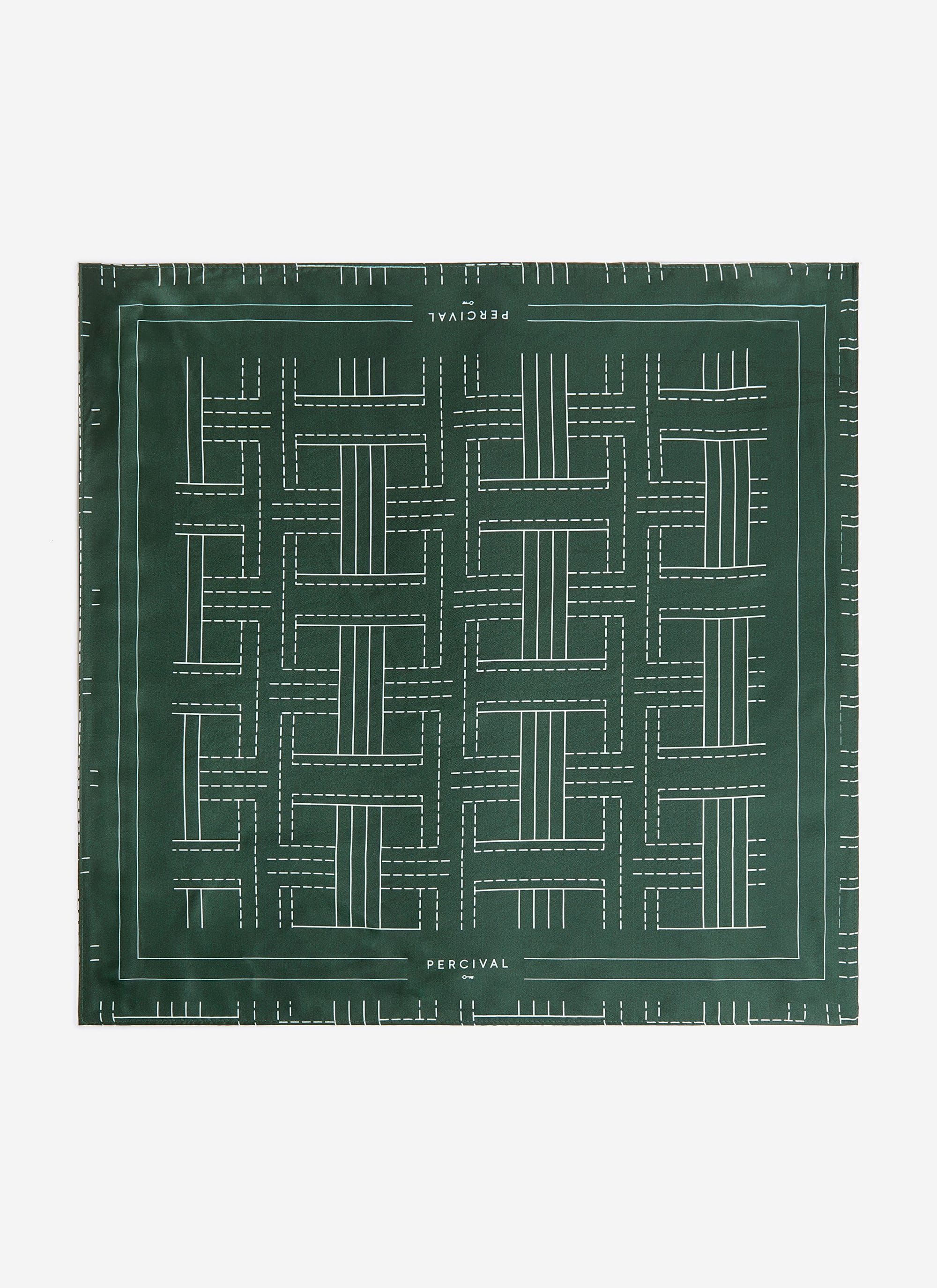 Sashiko Neckerchief | Silk | Forest