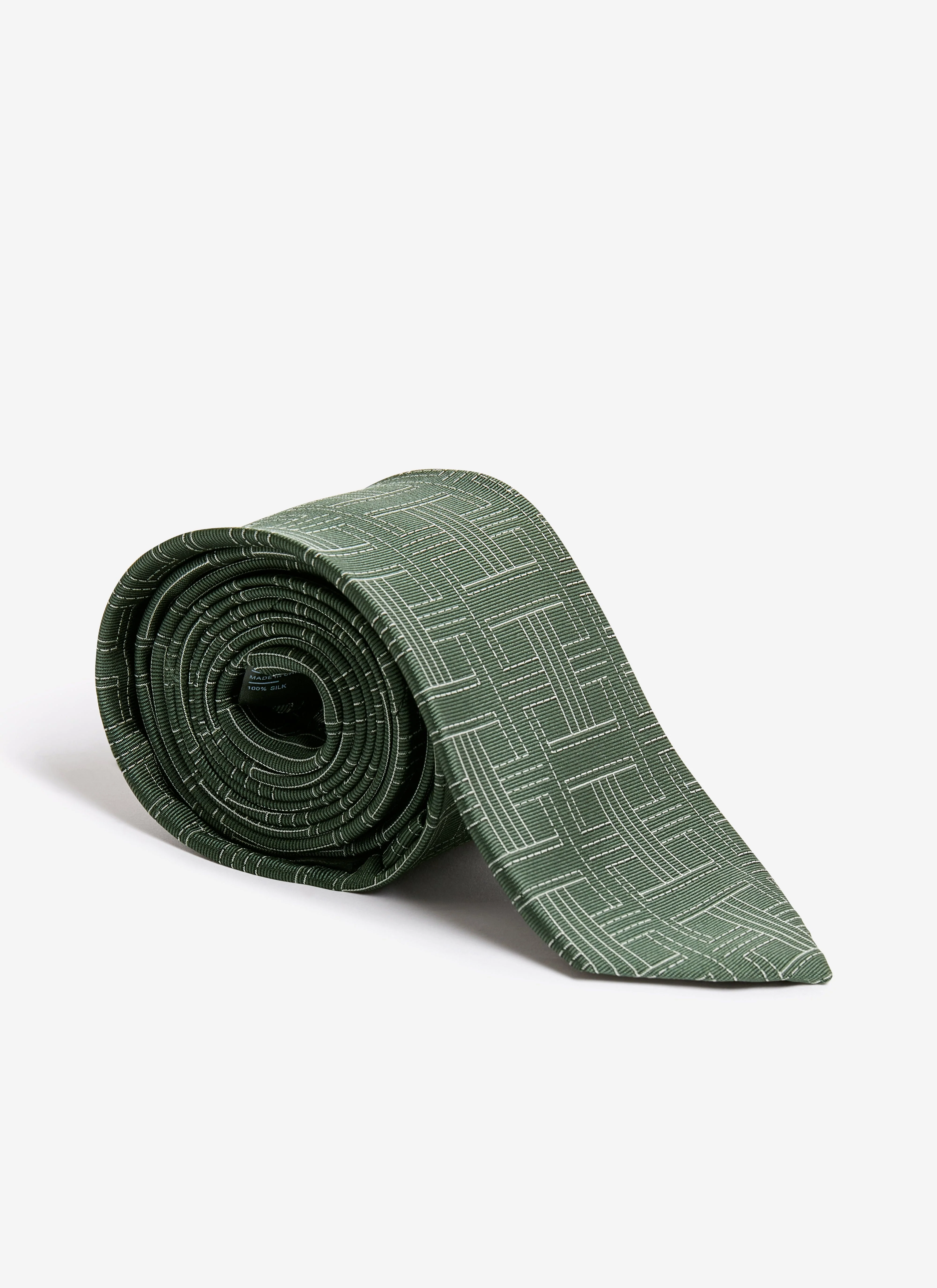 Sashiko Tie | Silk | Forest