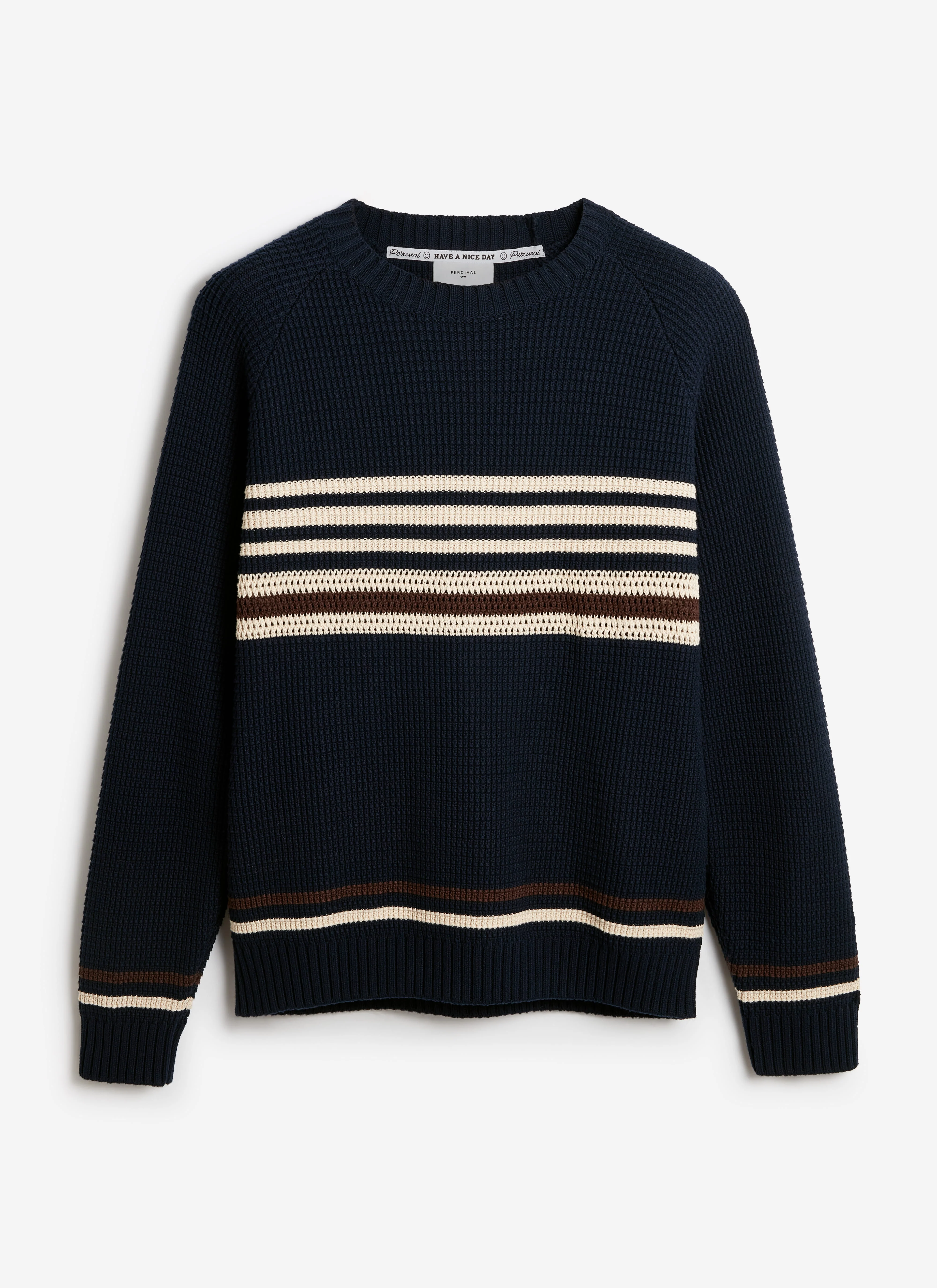 Sergio Crochet Jumper | Cotton | Navy - Image 7