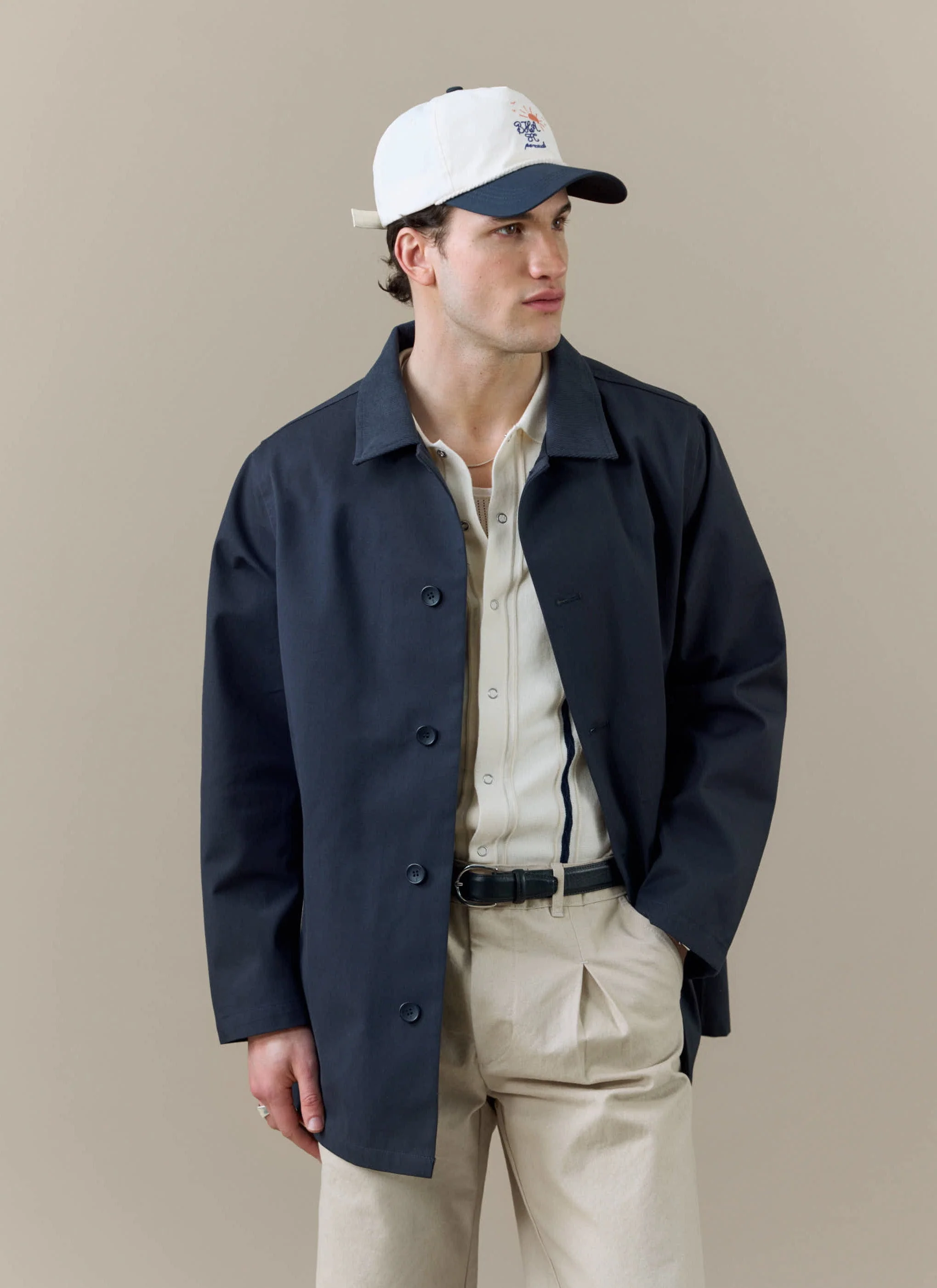 Sherlock Short Trench | Brighton & Hove Albion F.C. x Percival | Midnight with Olive