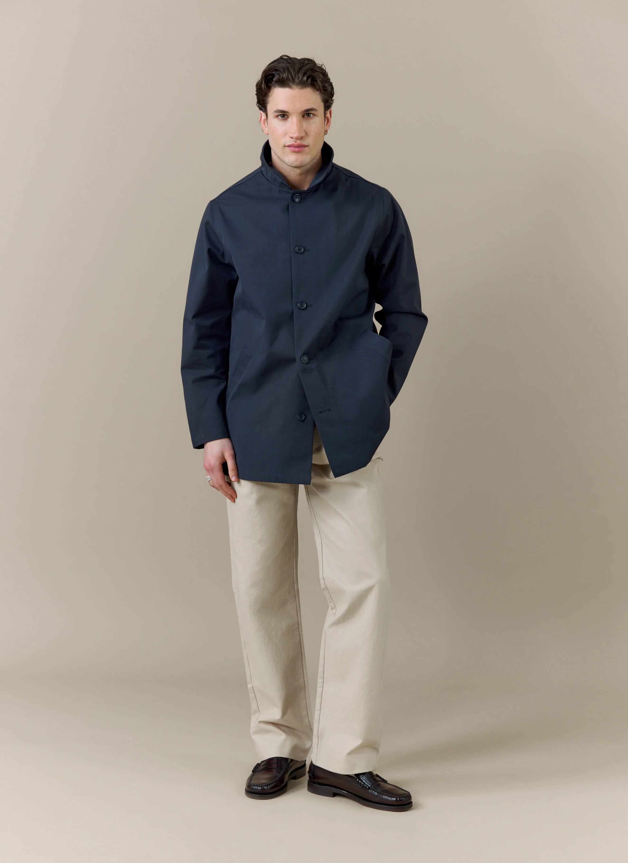 Sherlock Short Trench | Brighton & Hove Albion F.C. x Percival | Midnight with Olive - Image 2