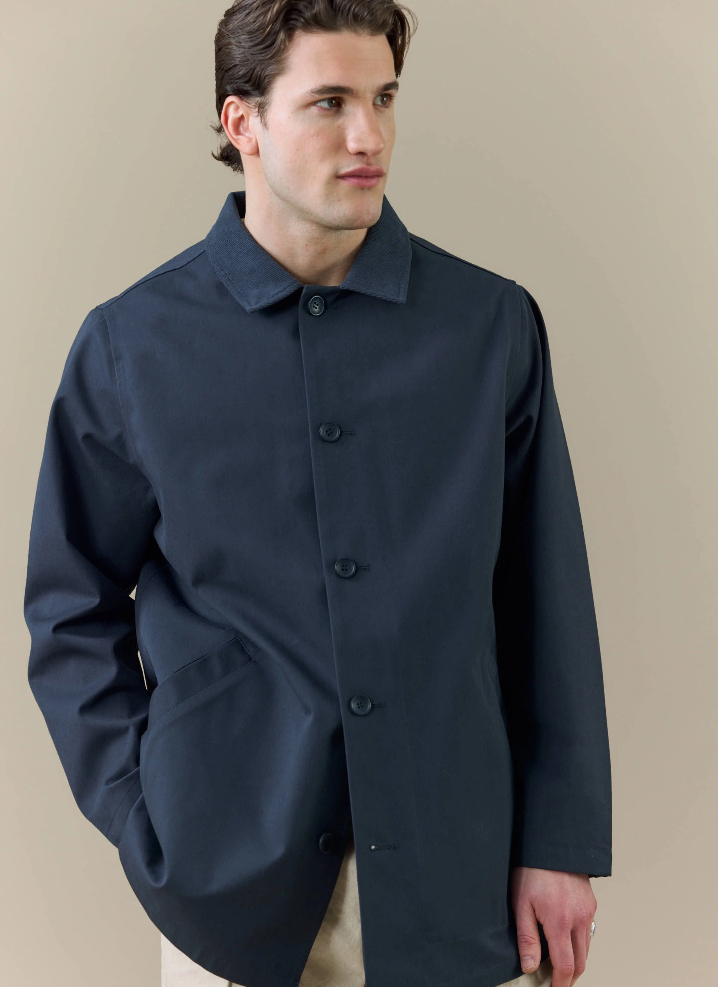 Sherlock Short Trench | Brighton & Hove Albion F.C. x Percival | Midnight with Olive - Image 4
