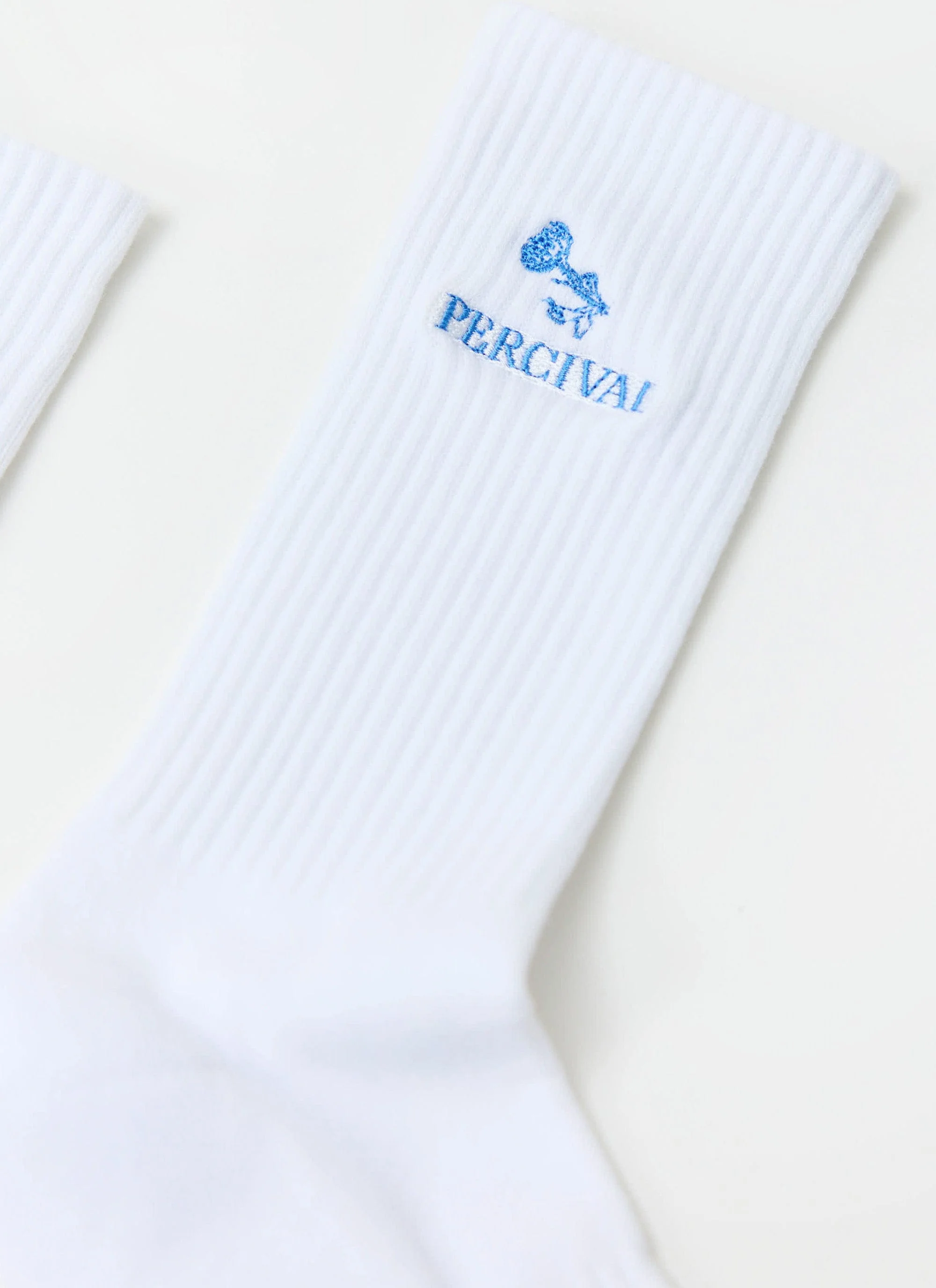 Smith Floral Embroidered Socks | Organic Cotton | White - Image 2