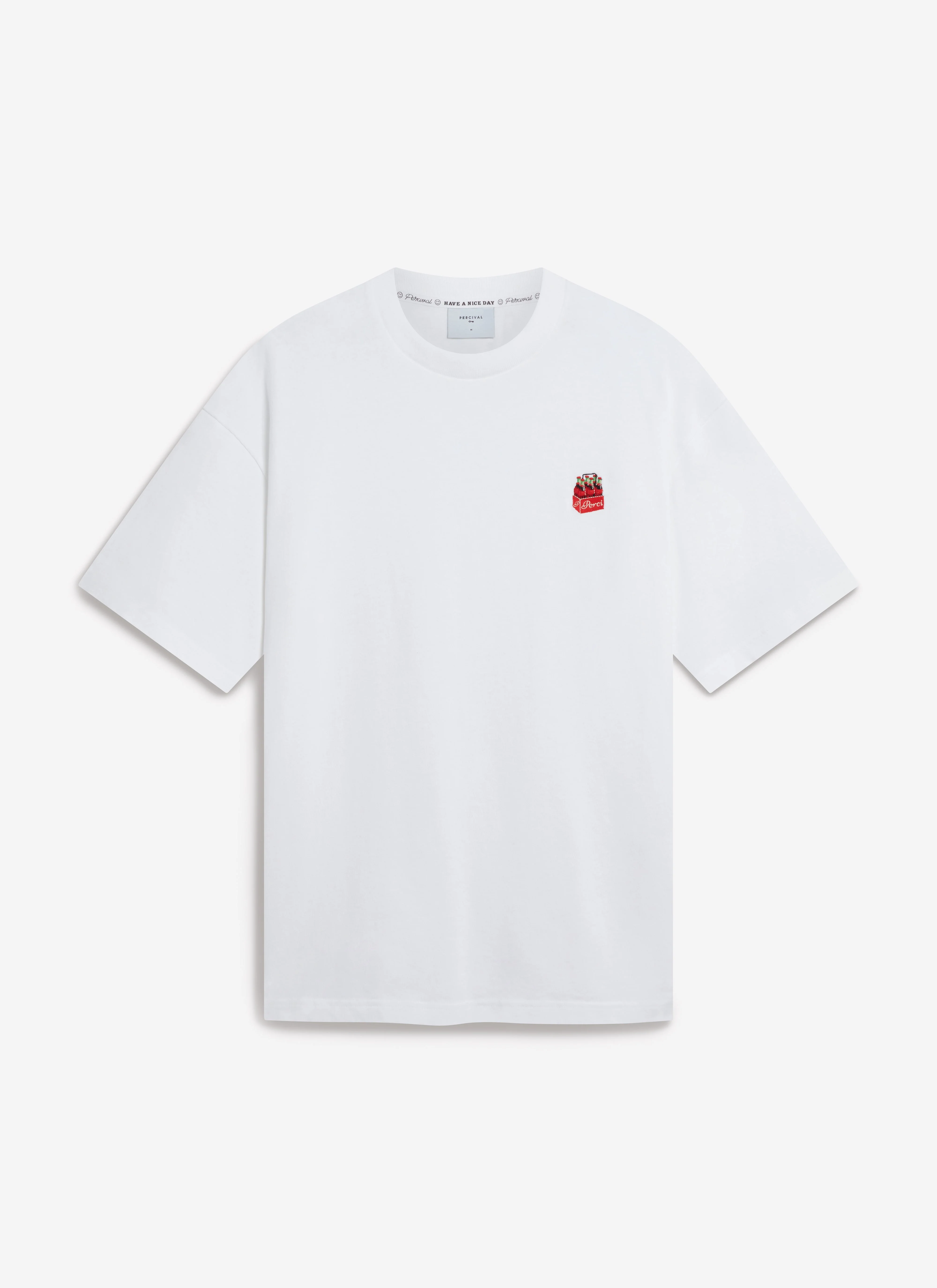 Soda Bottles Oversized Embroidered T Shirt | Organic Cotton | White - Image 5