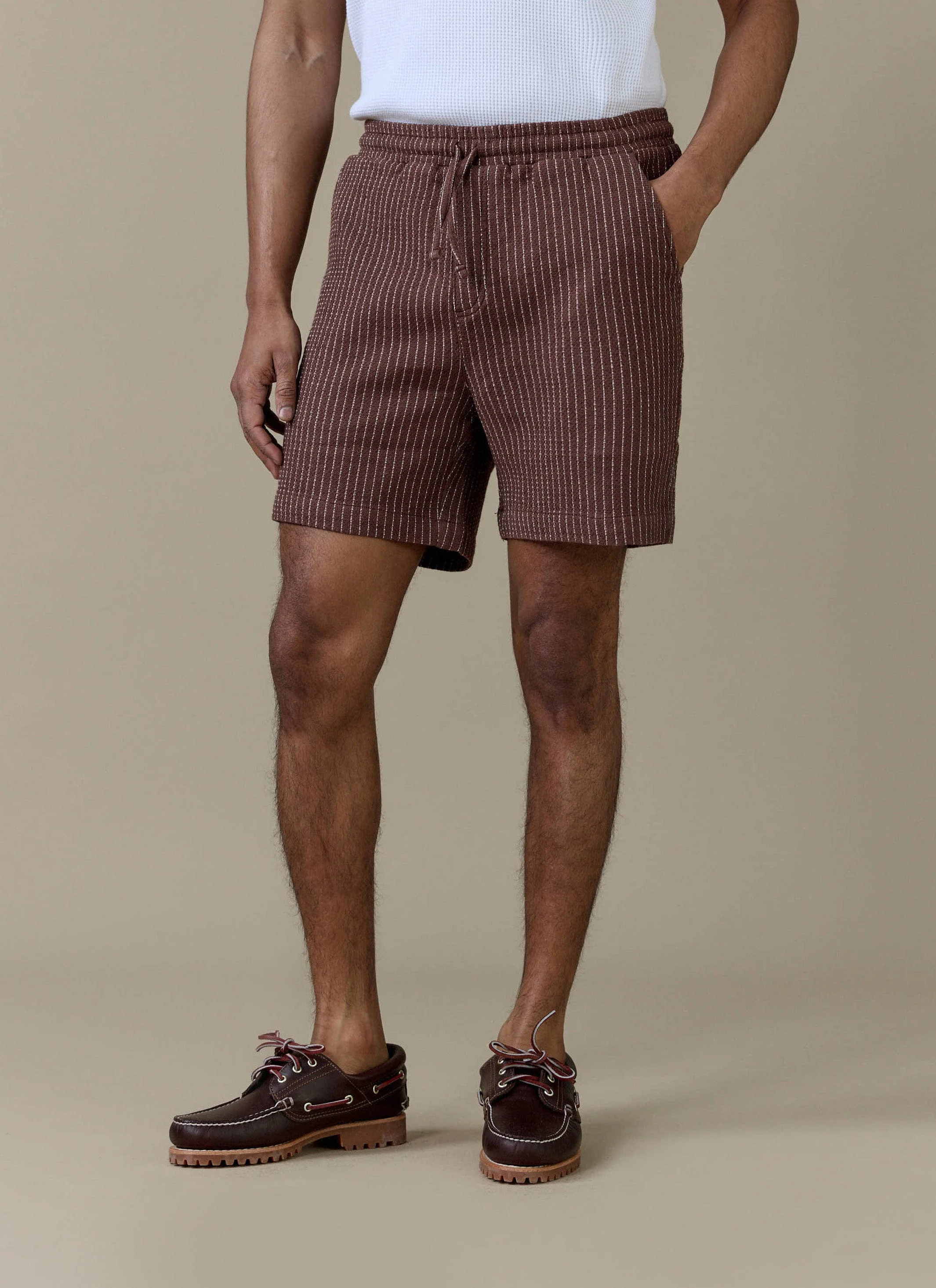 Sorrento Shorts | Linen | Brown - Image 7