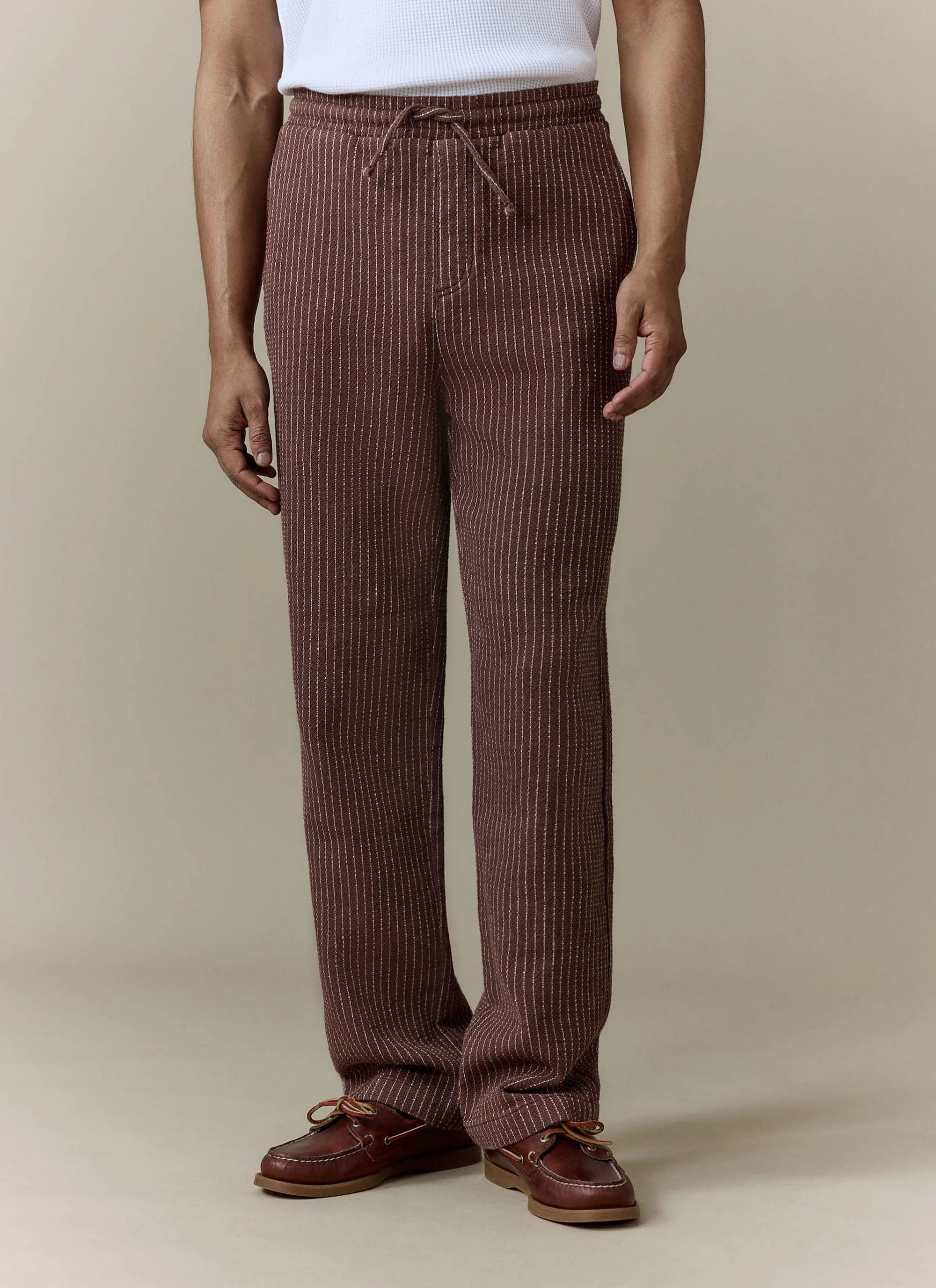 Sorrento Wide Leg Trousers | Linen | Brown - Image 3