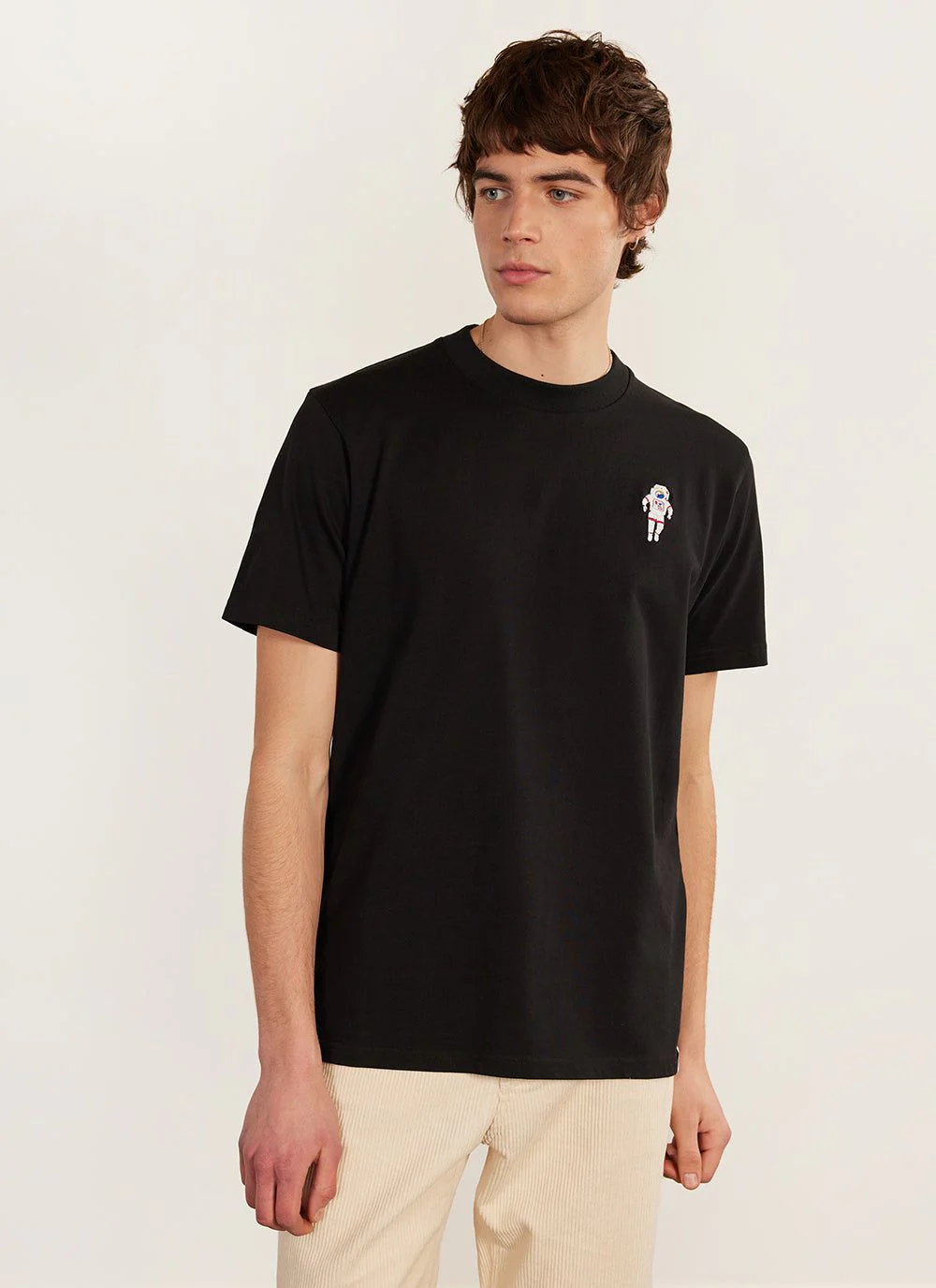Spaceman T Shirt | Embroidered Organic Cotton | Black - Image 5