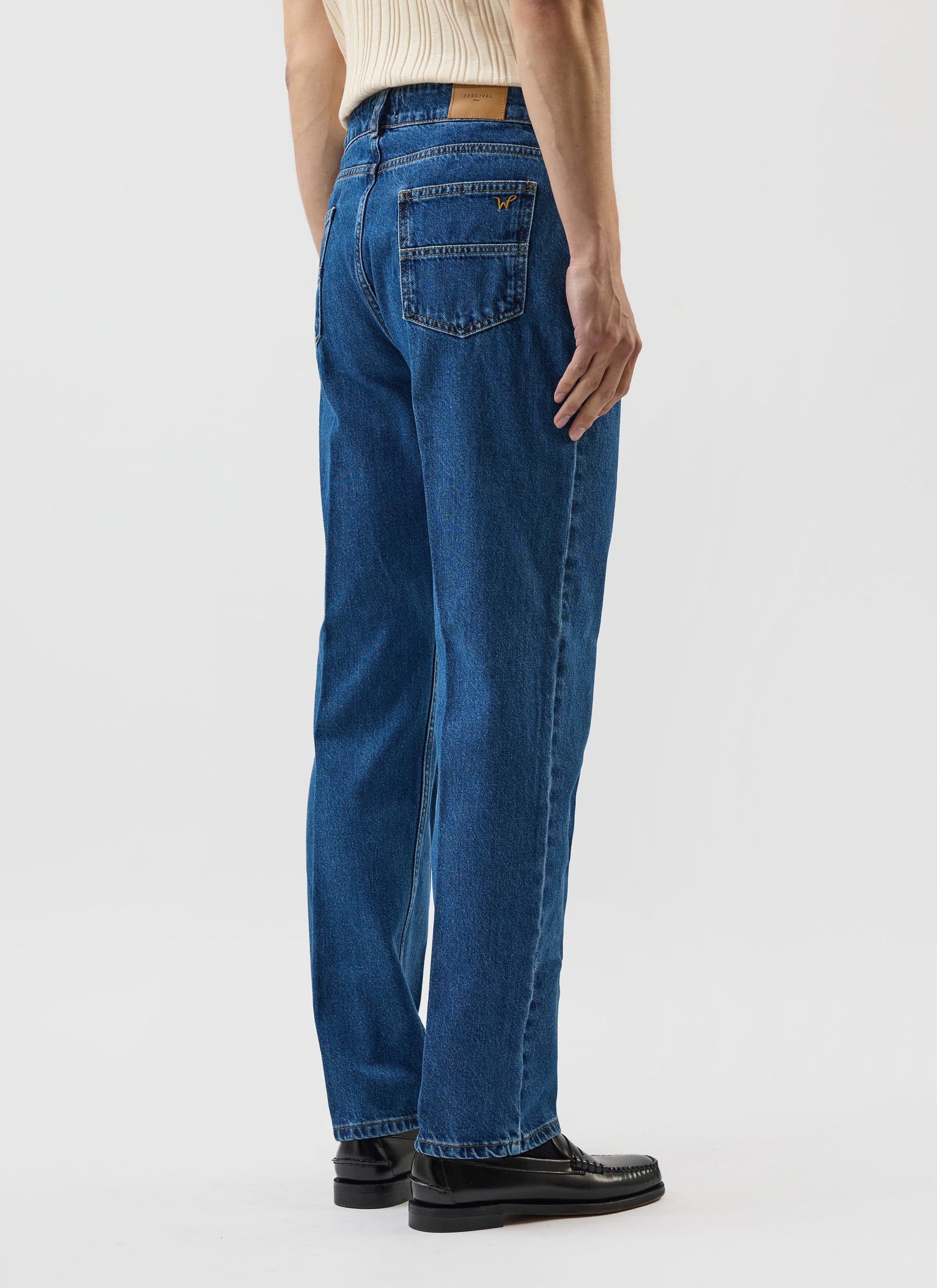 Stay Press Denim Jeans | Percival x Warren | Mid Wash Blue - Image 5