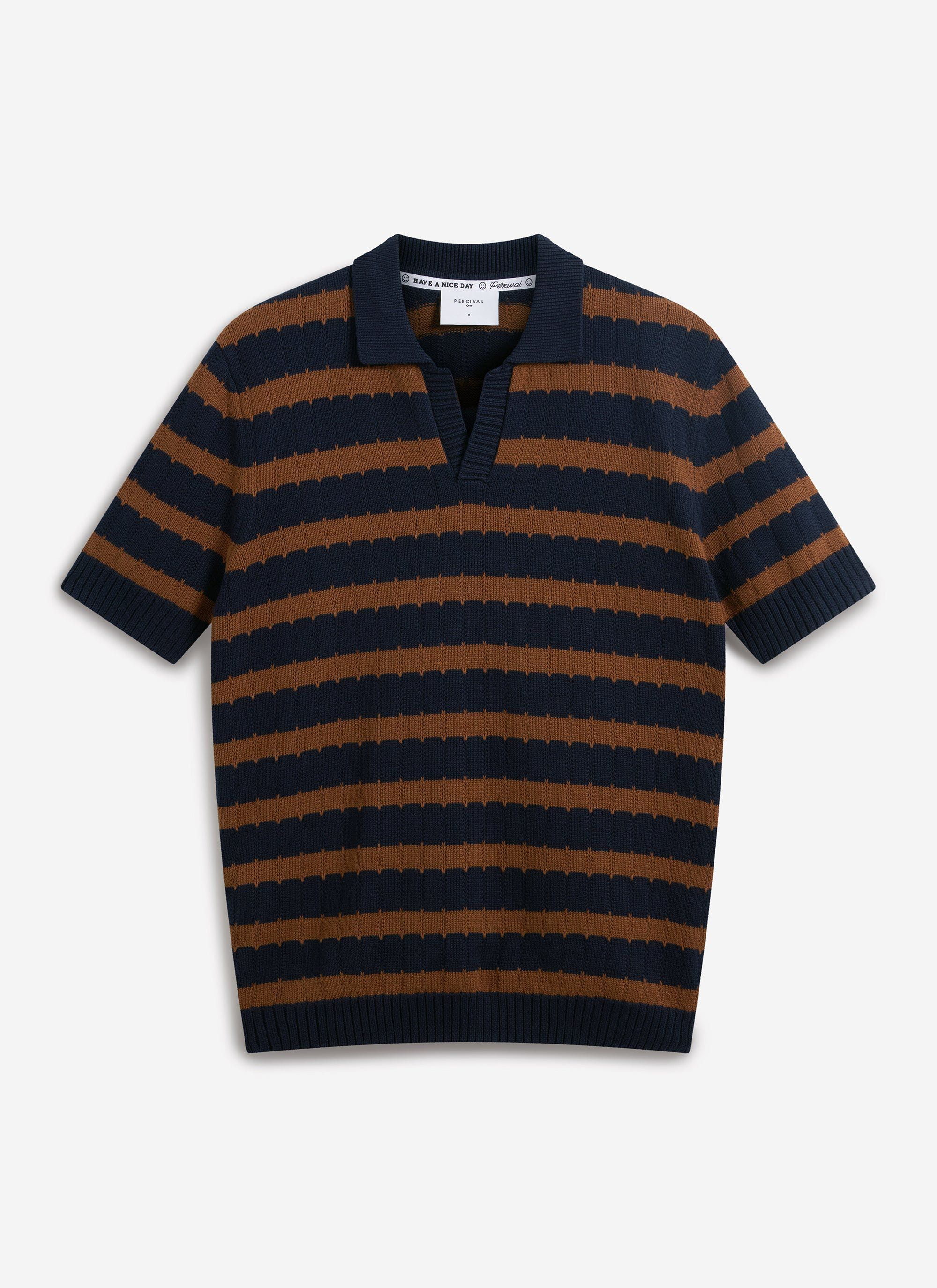 Stine Knitted Polo | Cotton | Brown - Image 6