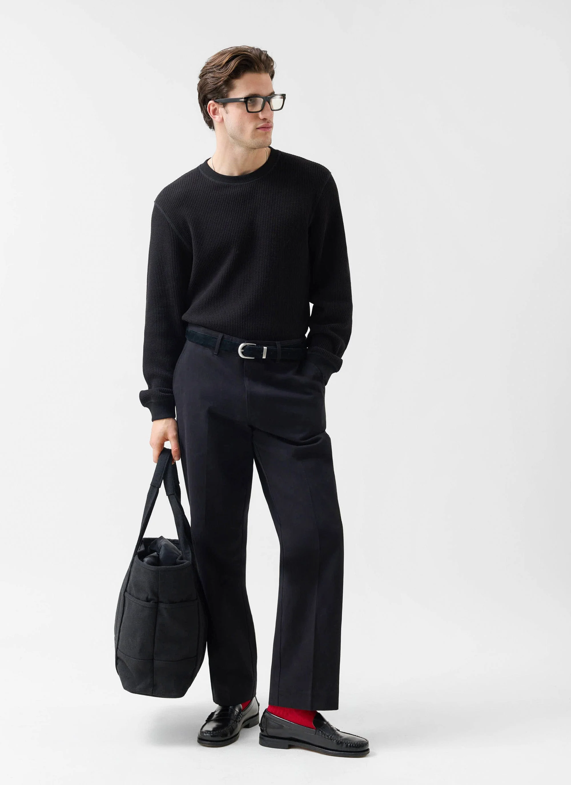 Straight Leg Chino | Cotton | Black - Image 2