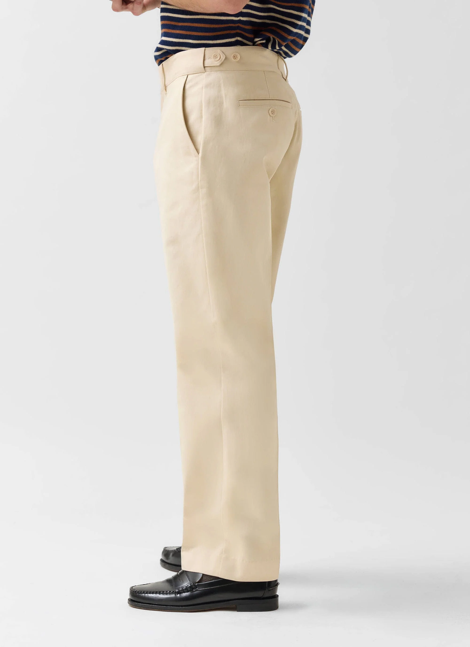 Straight Leg Chino | Cotton | Cream - Image 4