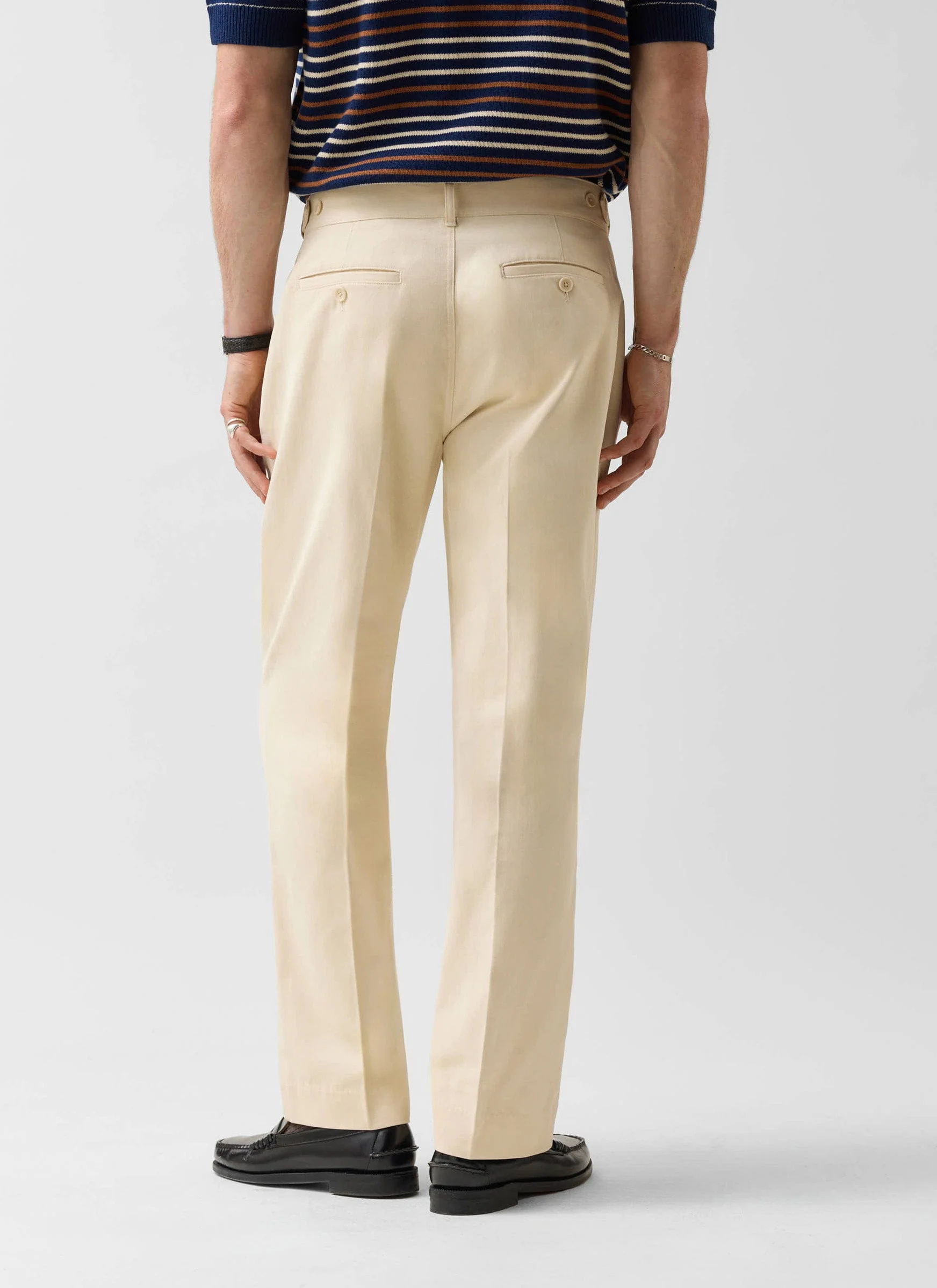 Straight Leg Chino | Cotton | Cream - Image 5
