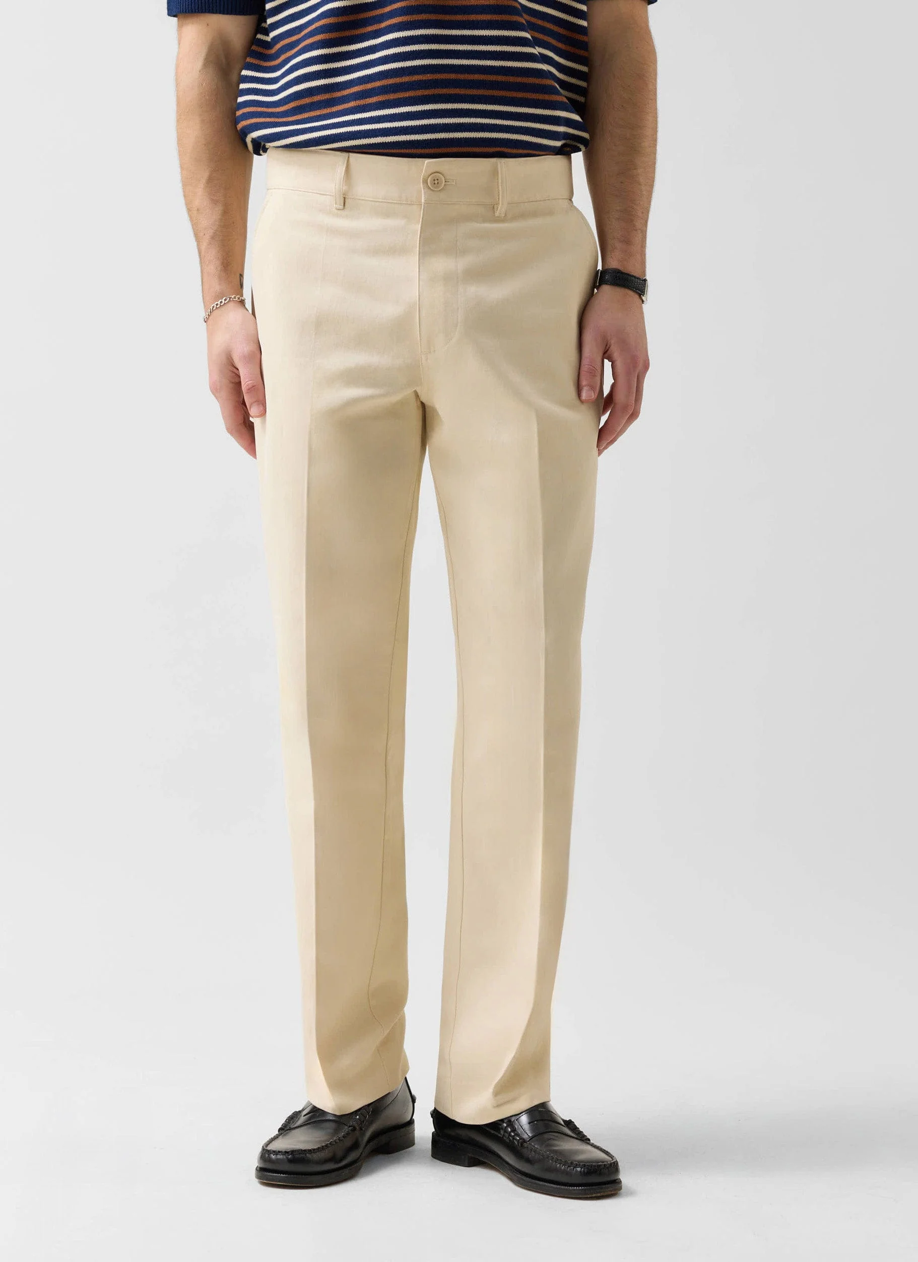Straight Leg Chino | Cotton | Cream - Image 6