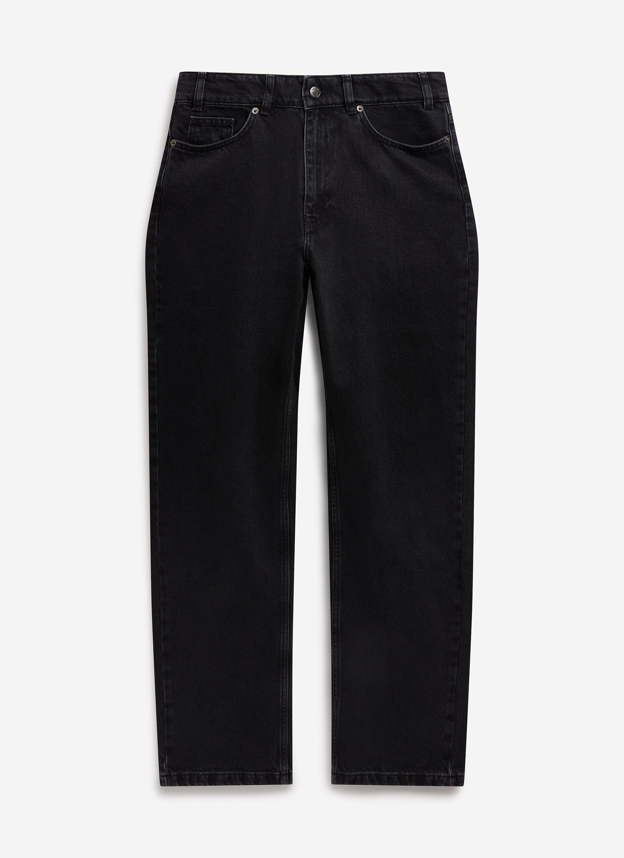 Straight Leg Denim Jeans | Cotton | Black - Image 5