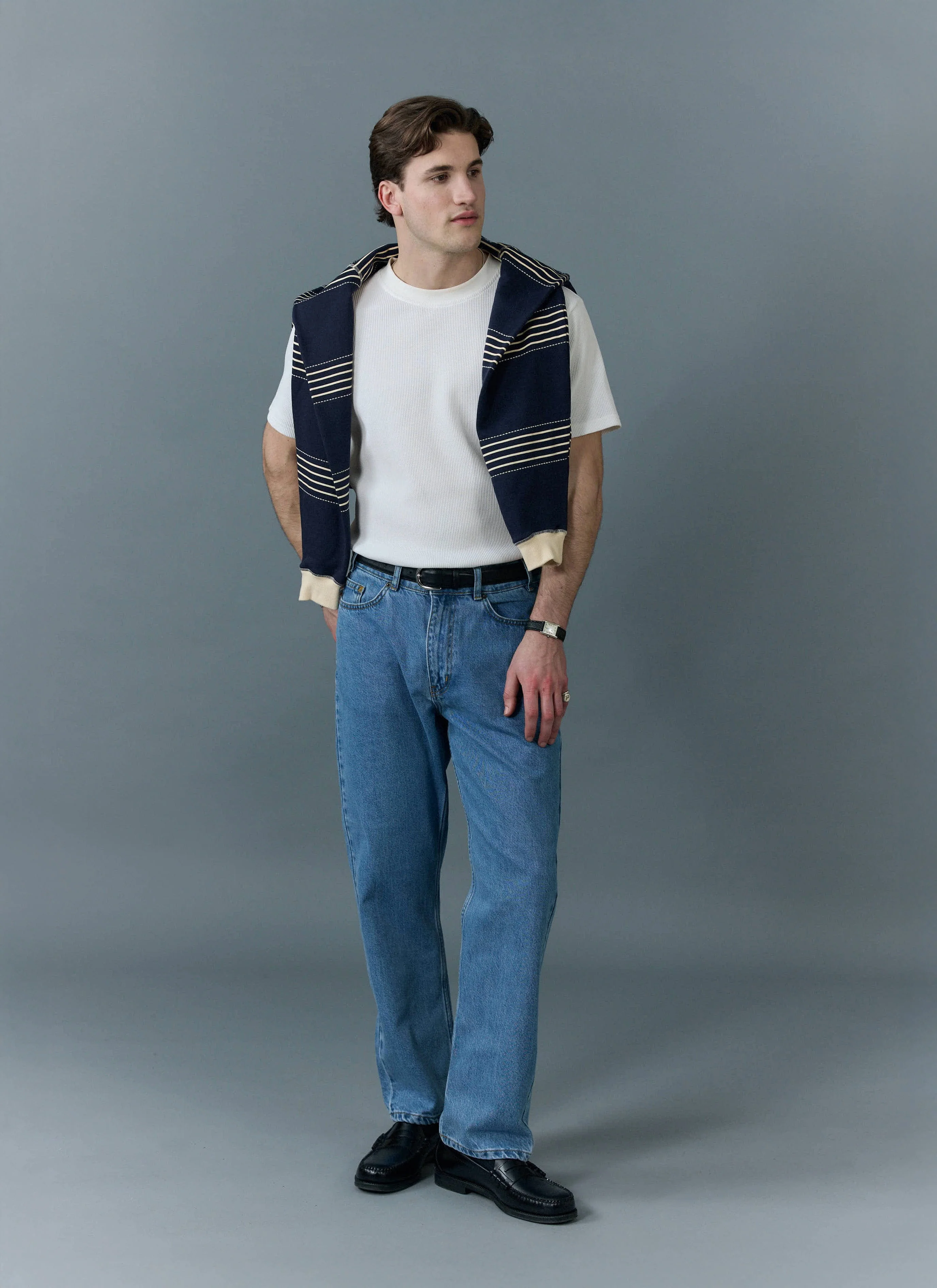 Straight Leg Denim Jeans | Cotton | Light Wash Blue - Image 4