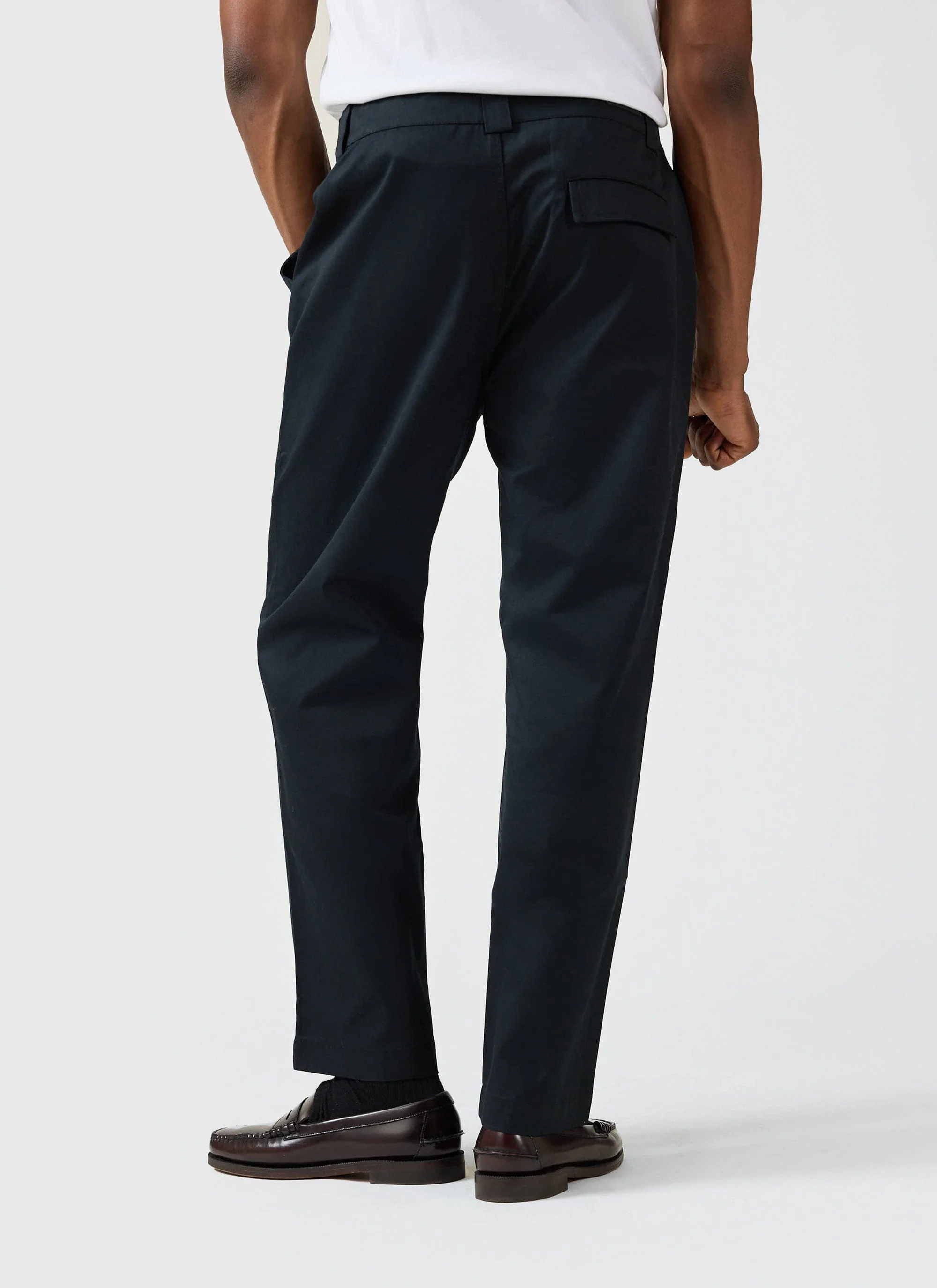 Straight Leg Trousers | Twill | Black - Image 3