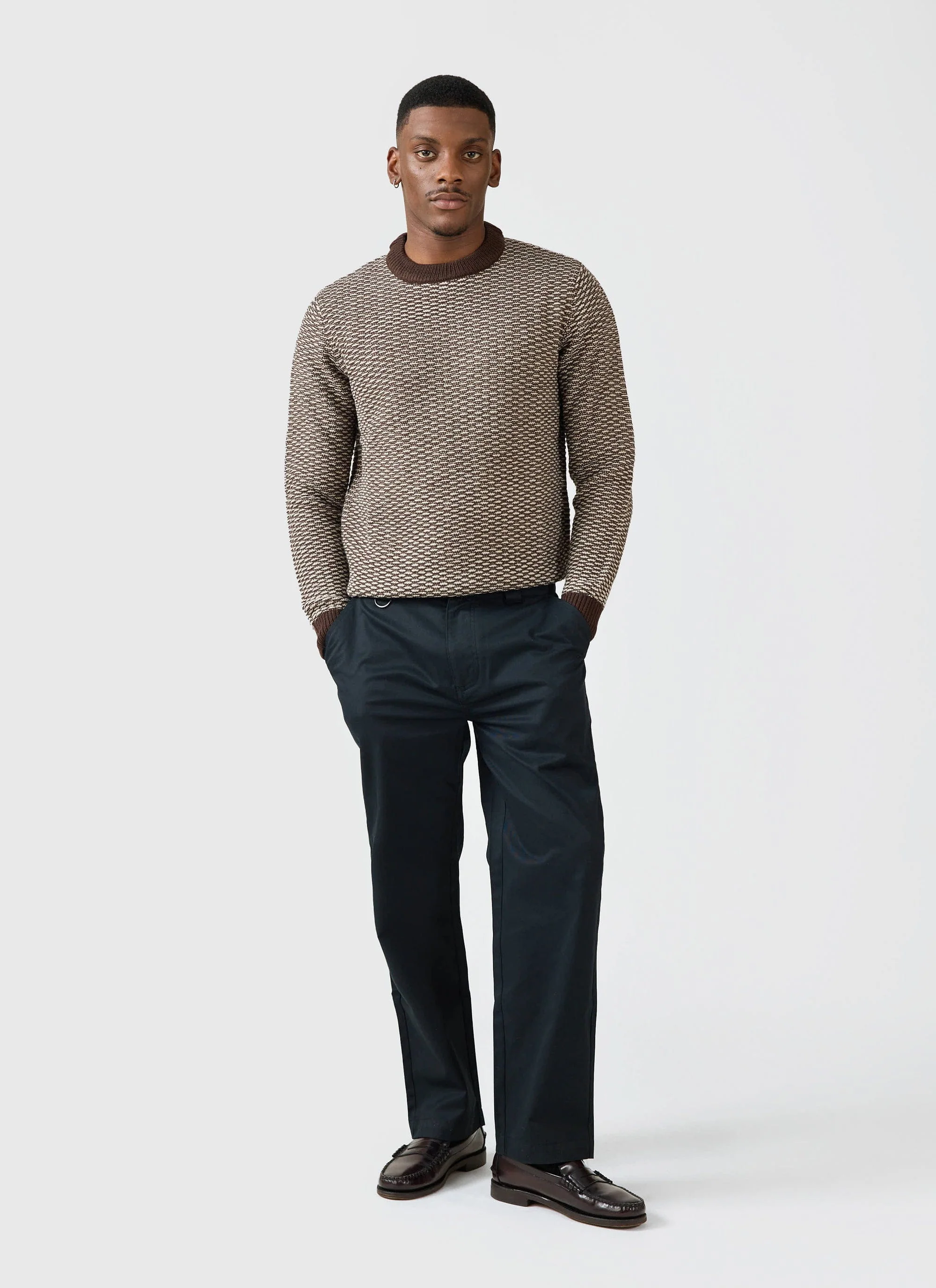 Straight Leg Trousers | Twill | Black - Image 4