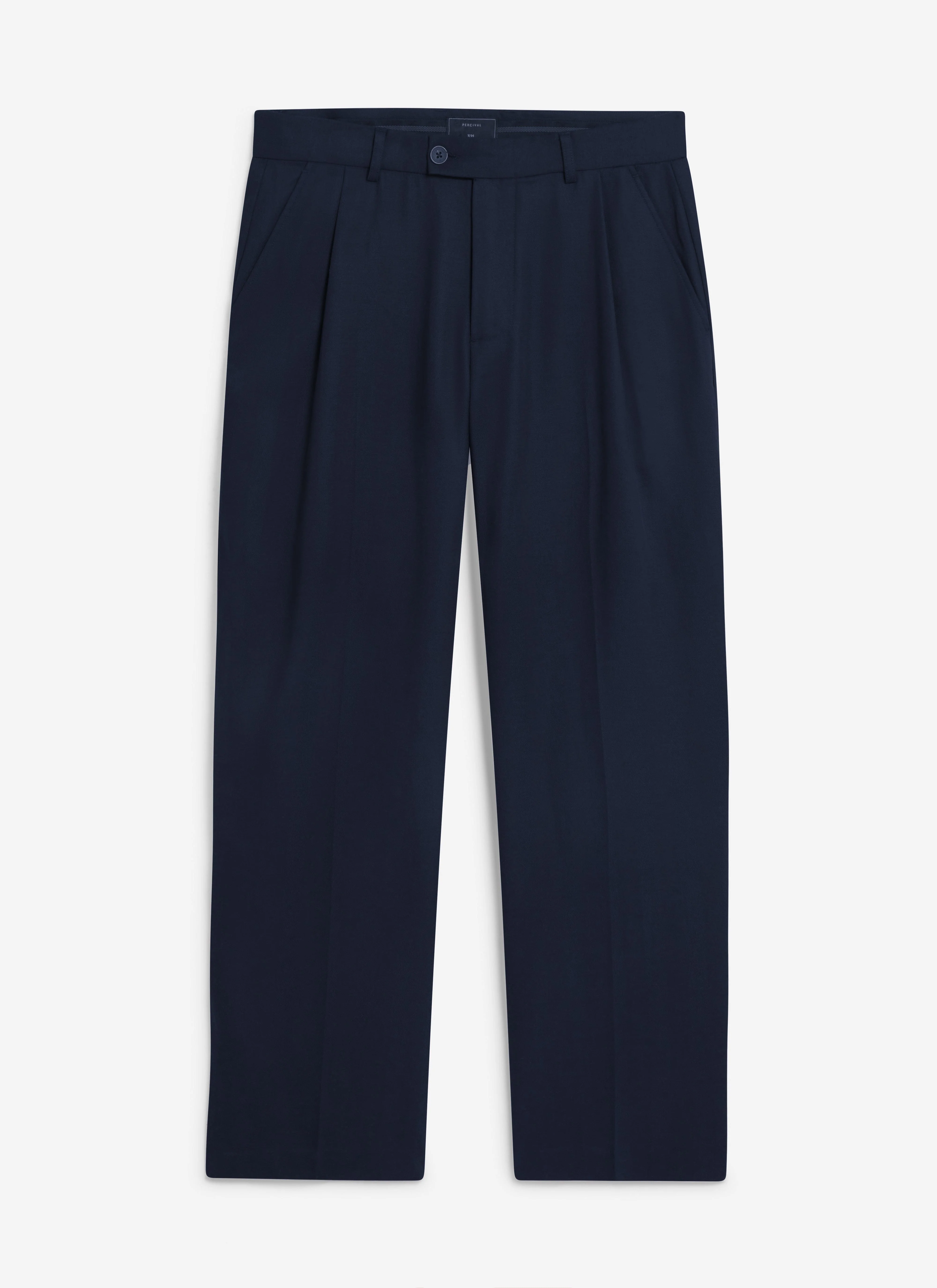 Pleated Leg Trousers | Lyocell | Navy - Image 12