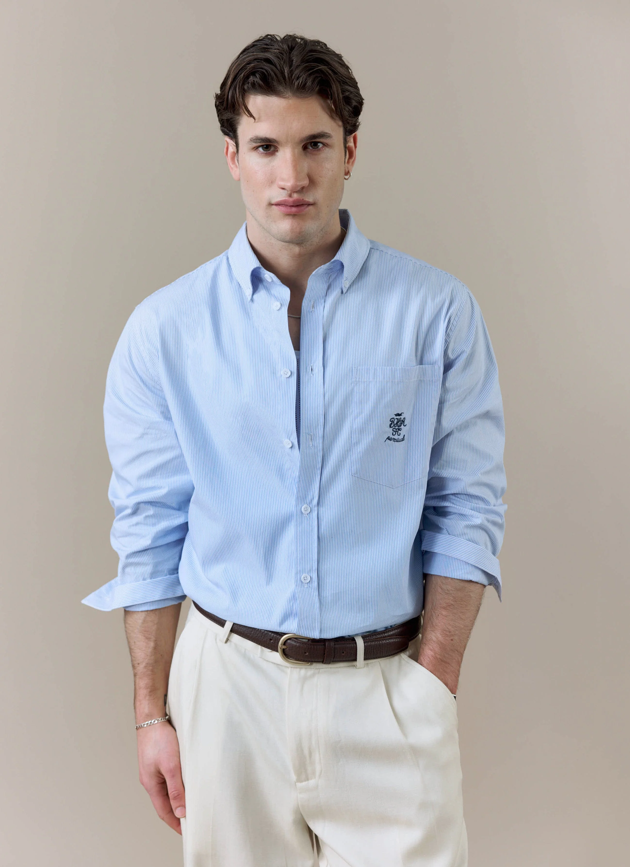 Striped Pearce Shirt | Brighton & Hove Albion F.C. x Percival | Blue - Image 7