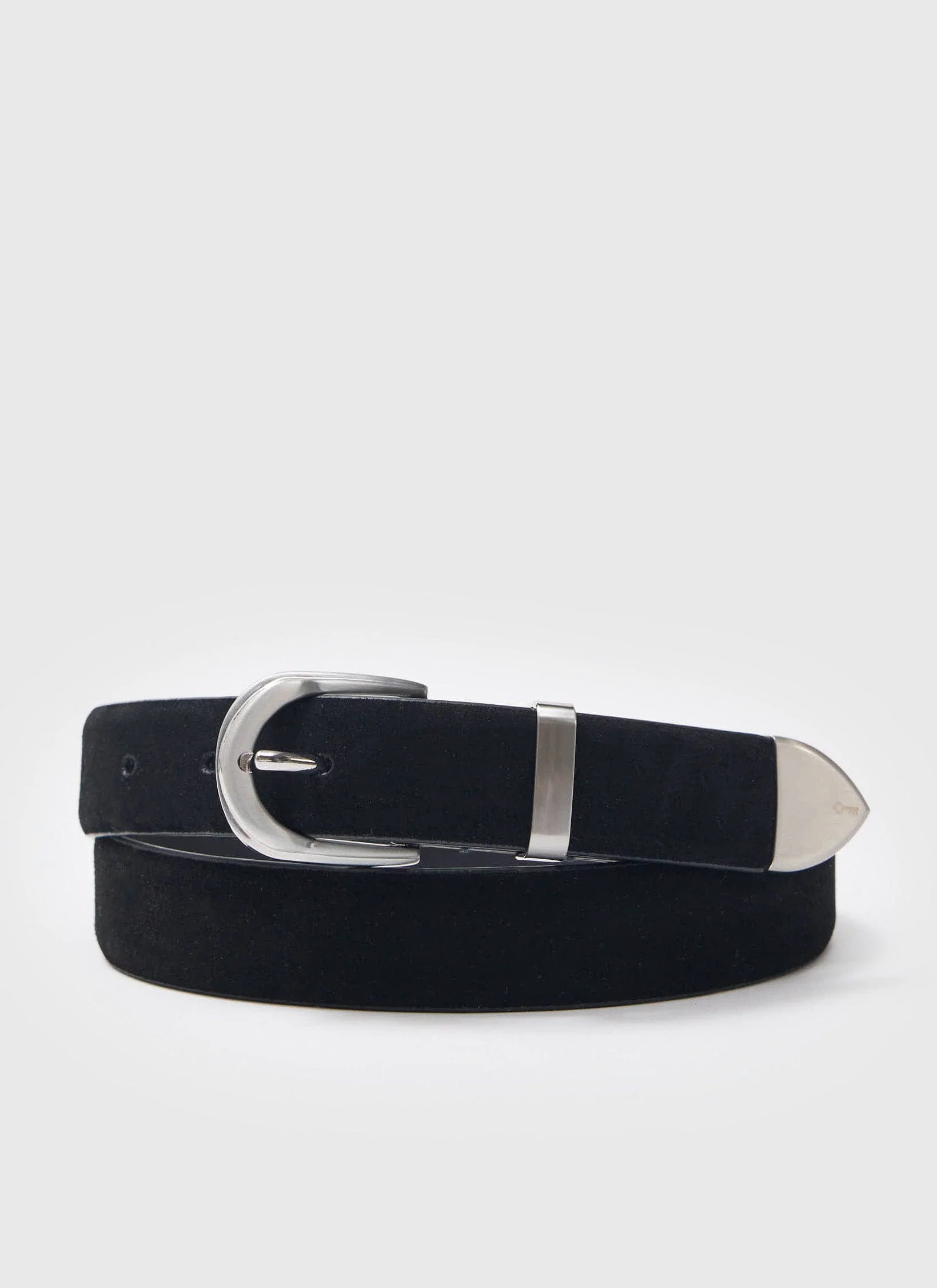 Suede Belt | 100% Leather | Black