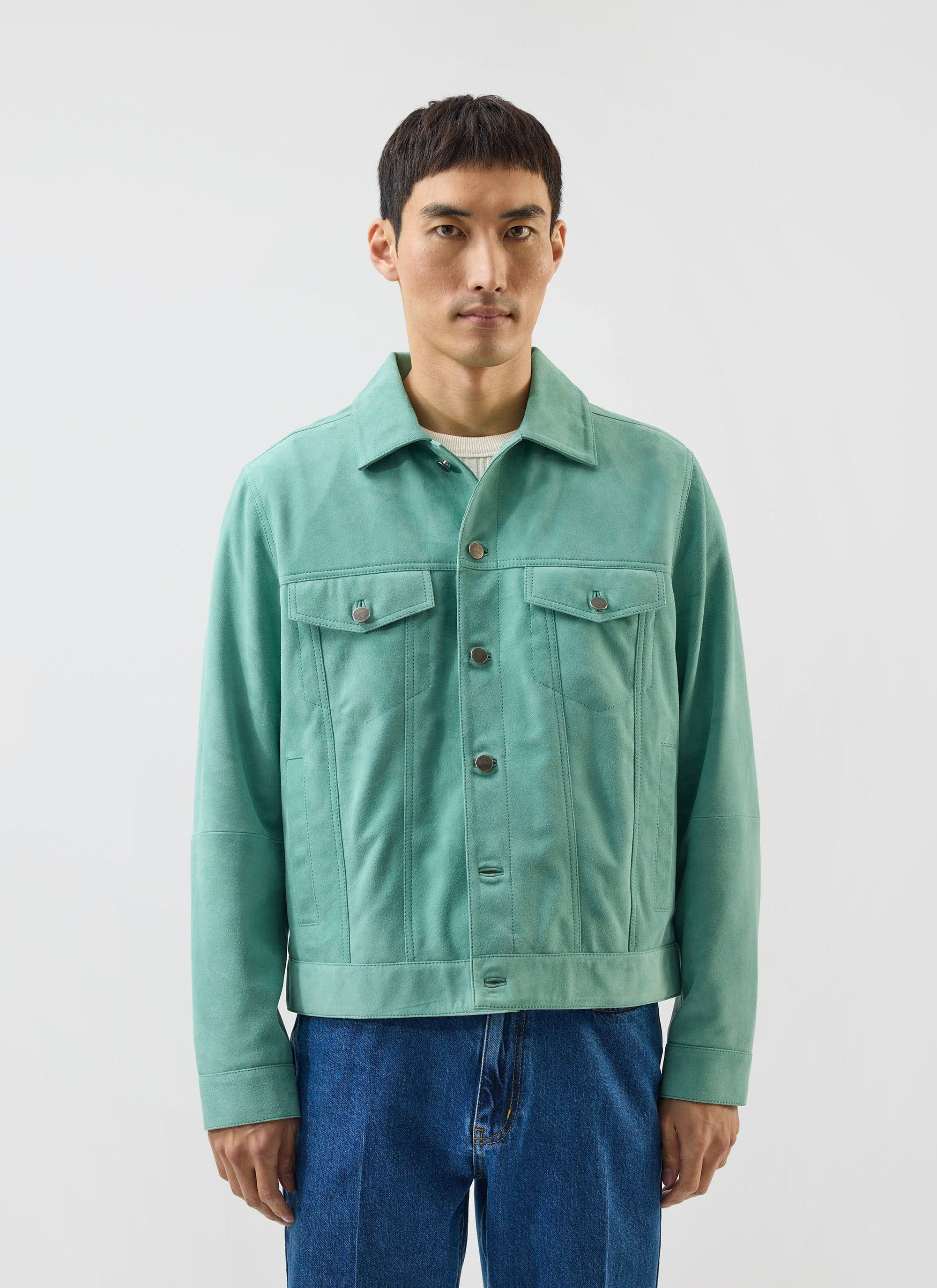 Suede Western Jacket | Percival x Warren | Mint Green - Image 6