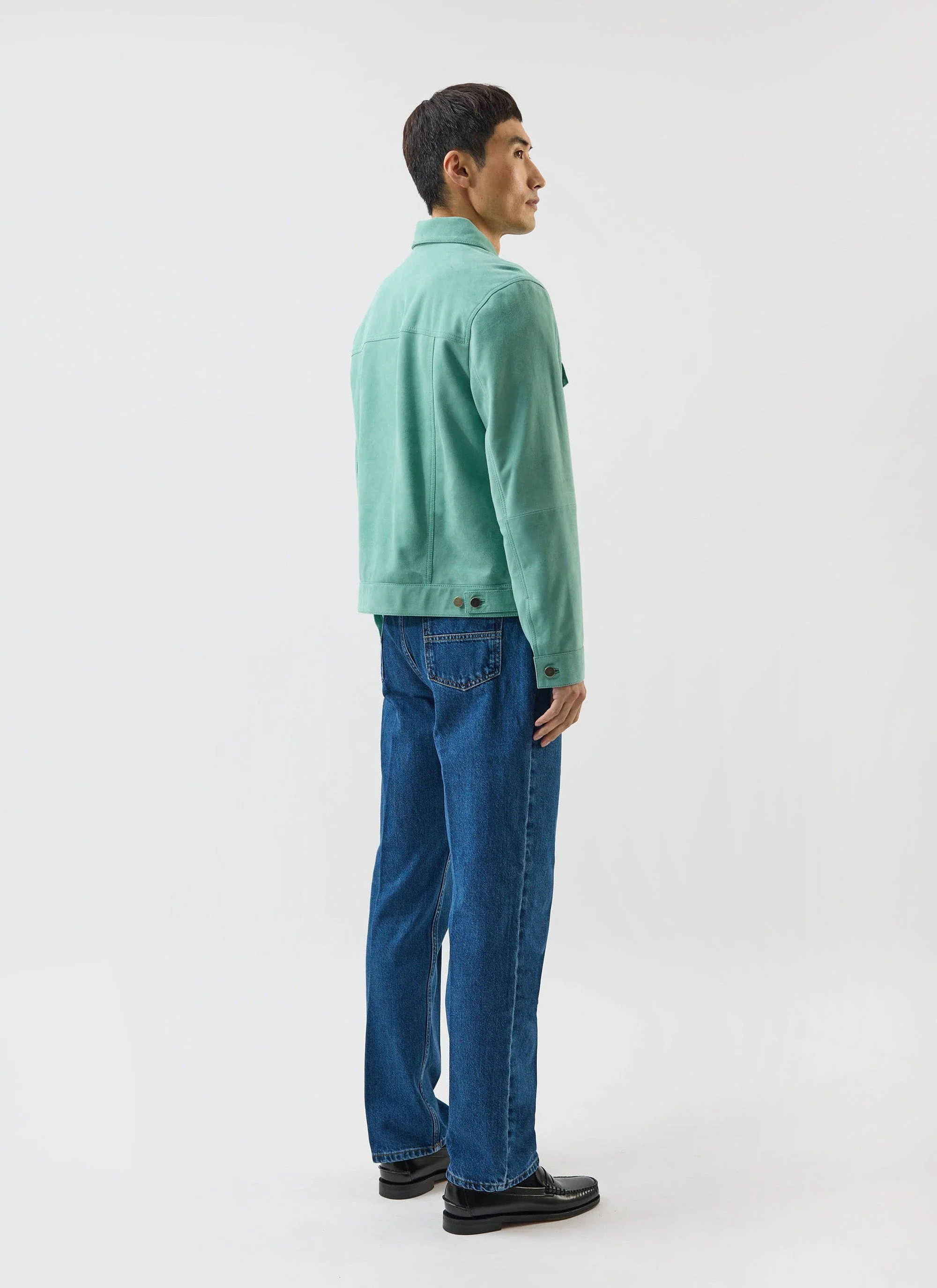 Suede Western Jacket | Percival x Warren | Mint Green - Image 7