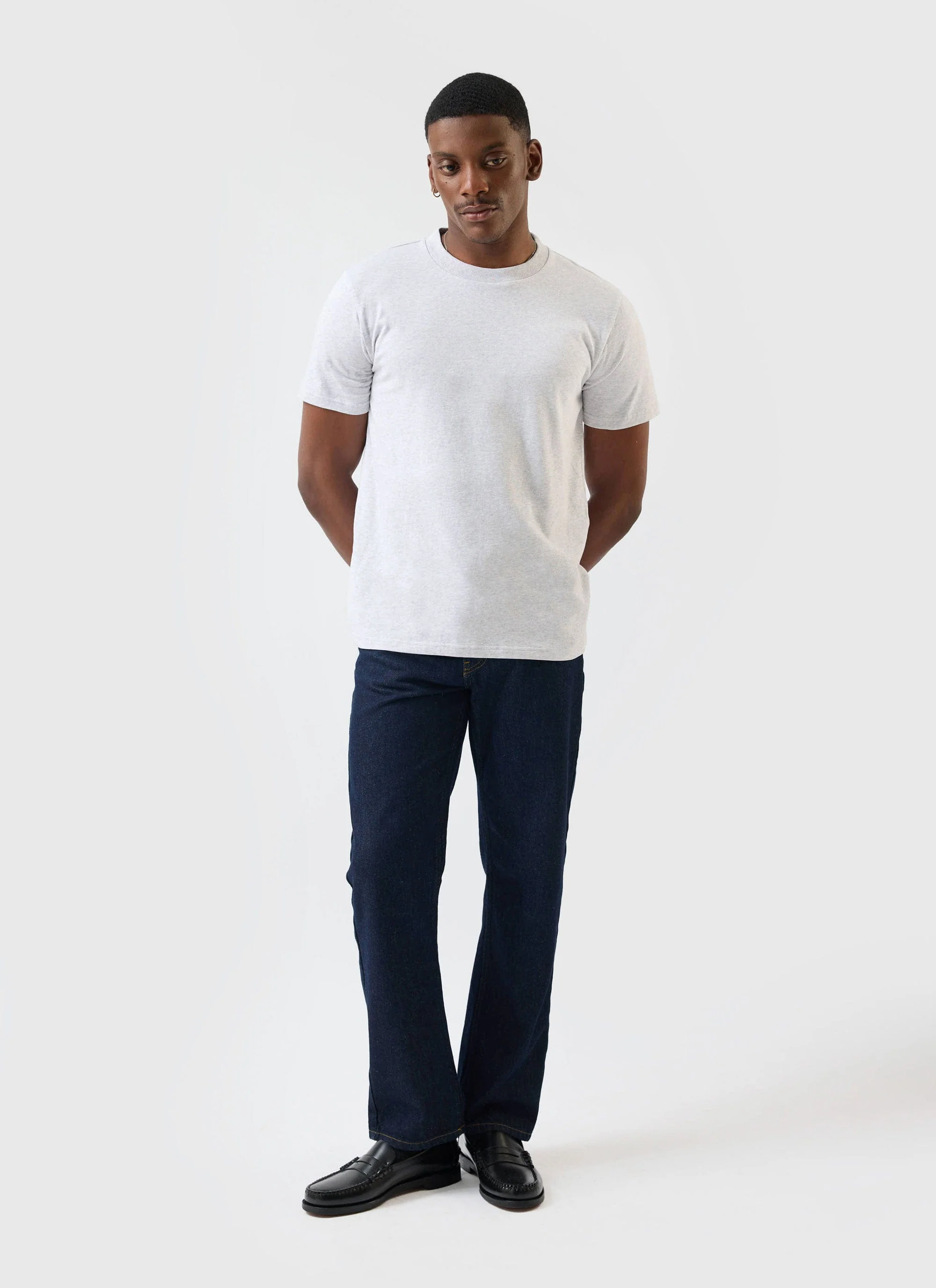 Men's Plain T Shirt | Regular Fit | Organic Cotton | Grey - Image 2