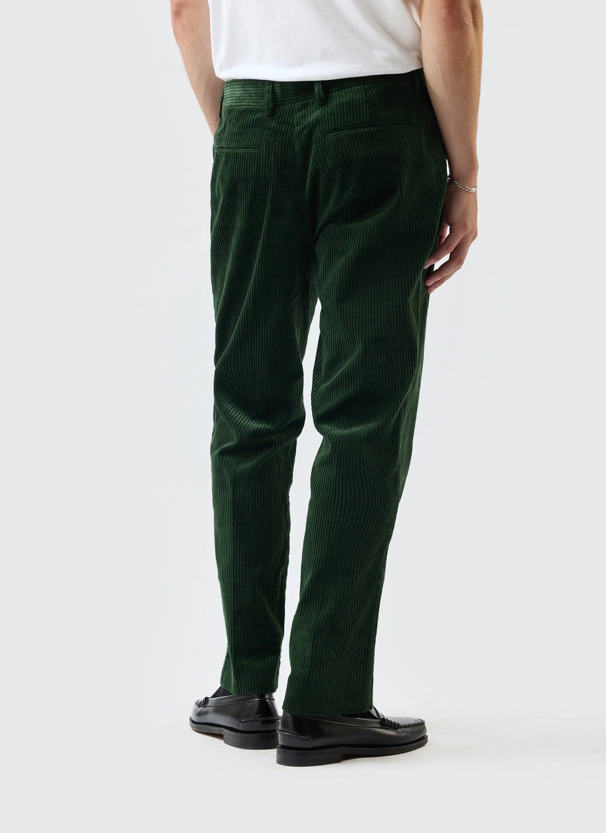 Tailored Chunky Cord Trousers | Forest - Image 5