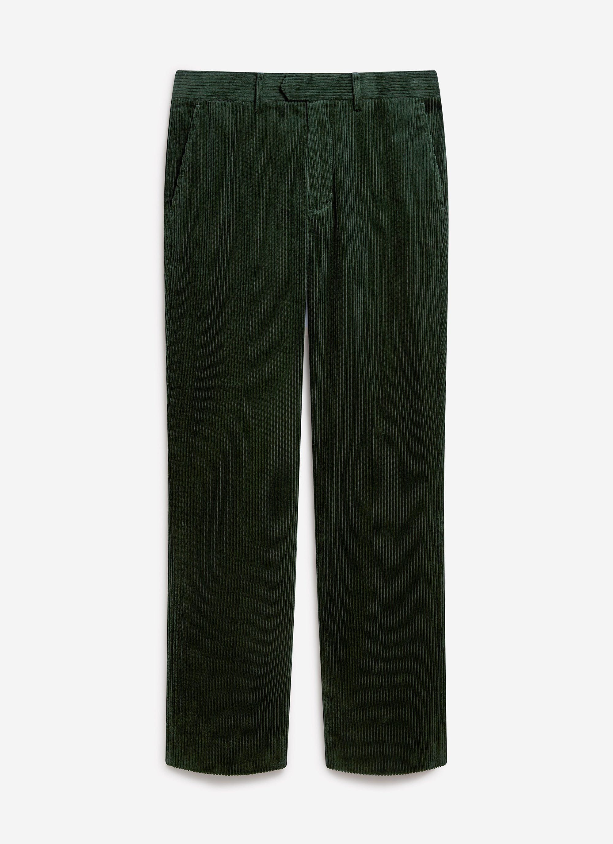 Tailored Chunky Cord Trousers | Forest - Image 7