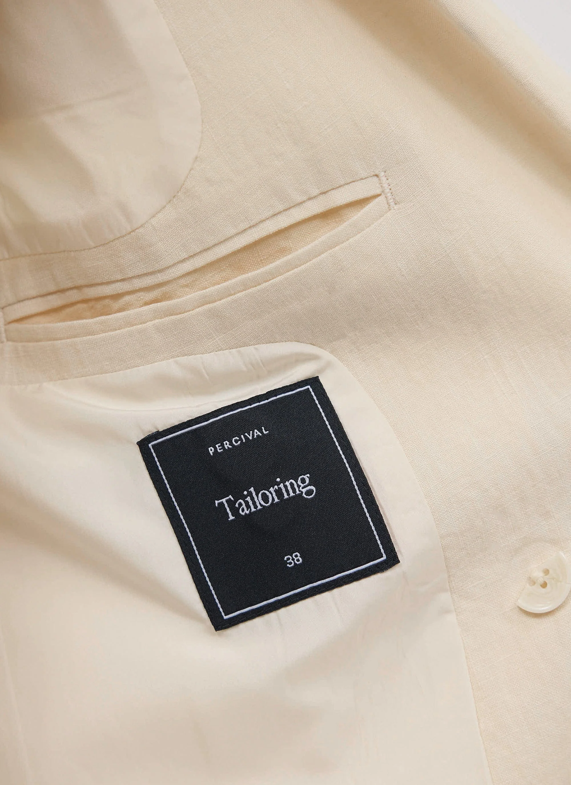 Tailored Double Breasted Blazer | Linen | Cream - Image 3