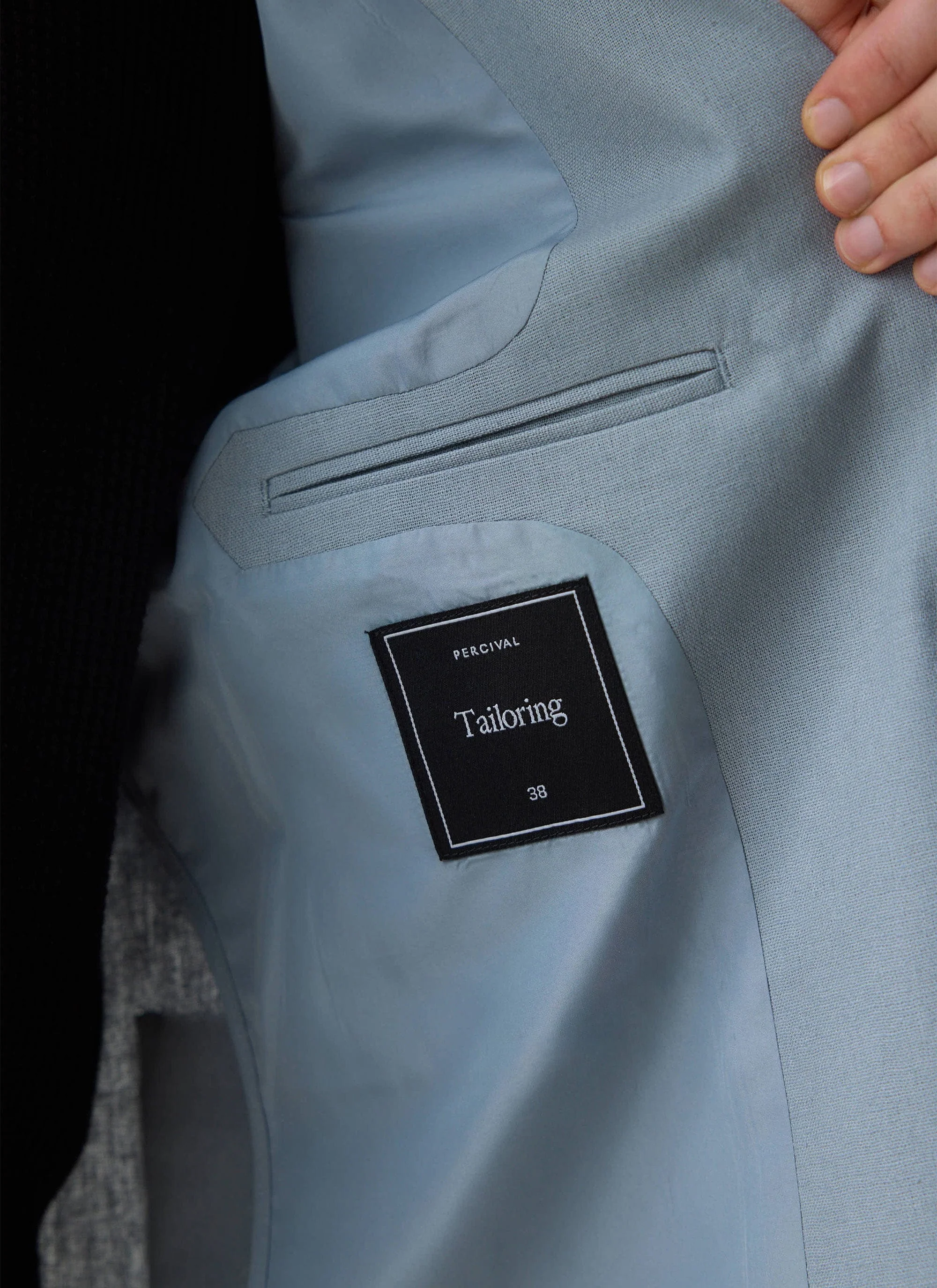 Tailored Linen Blazer | Light Blue - Image 11