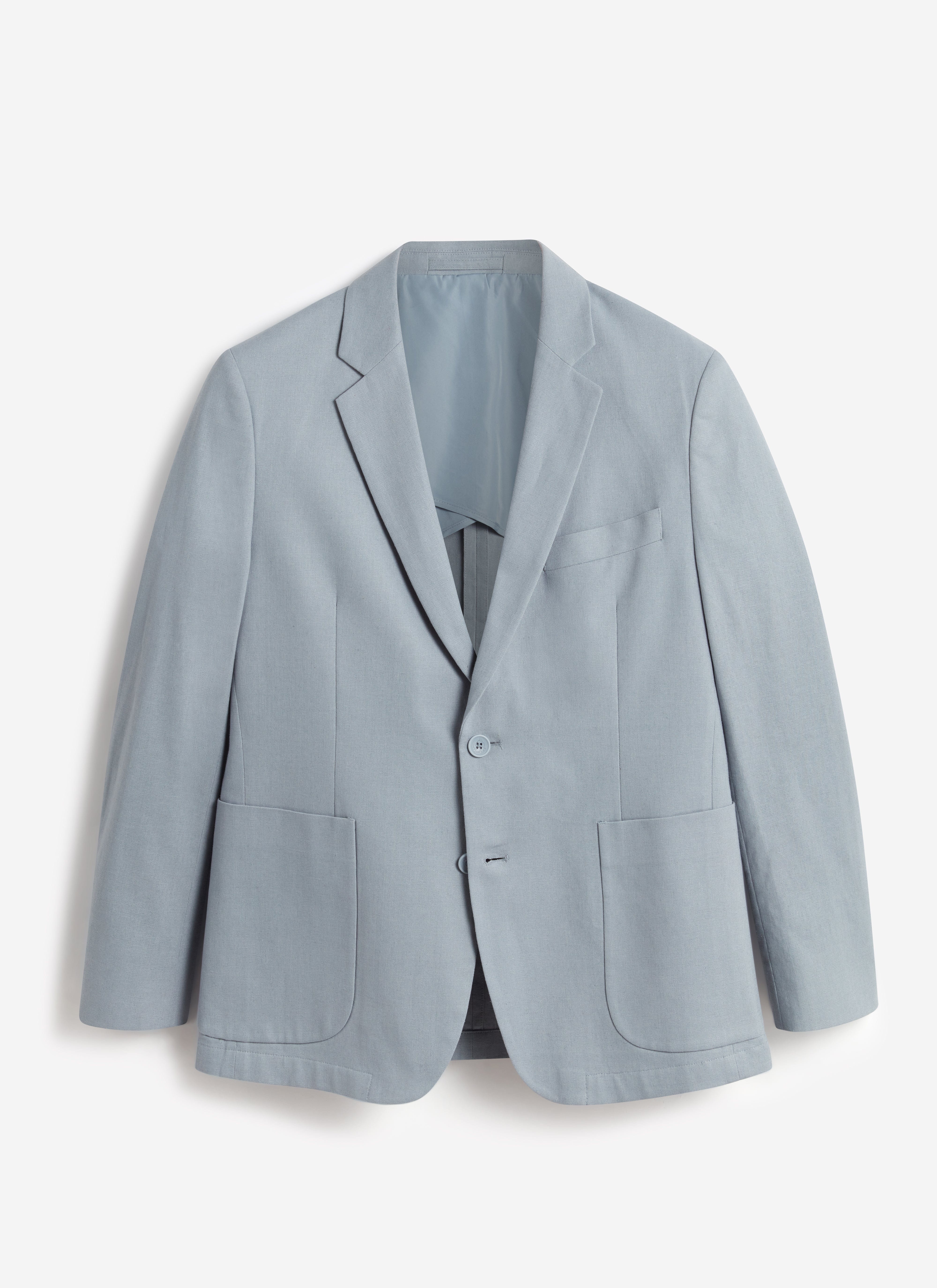 Tailored Linen Blazer | Light Blue - Image 12