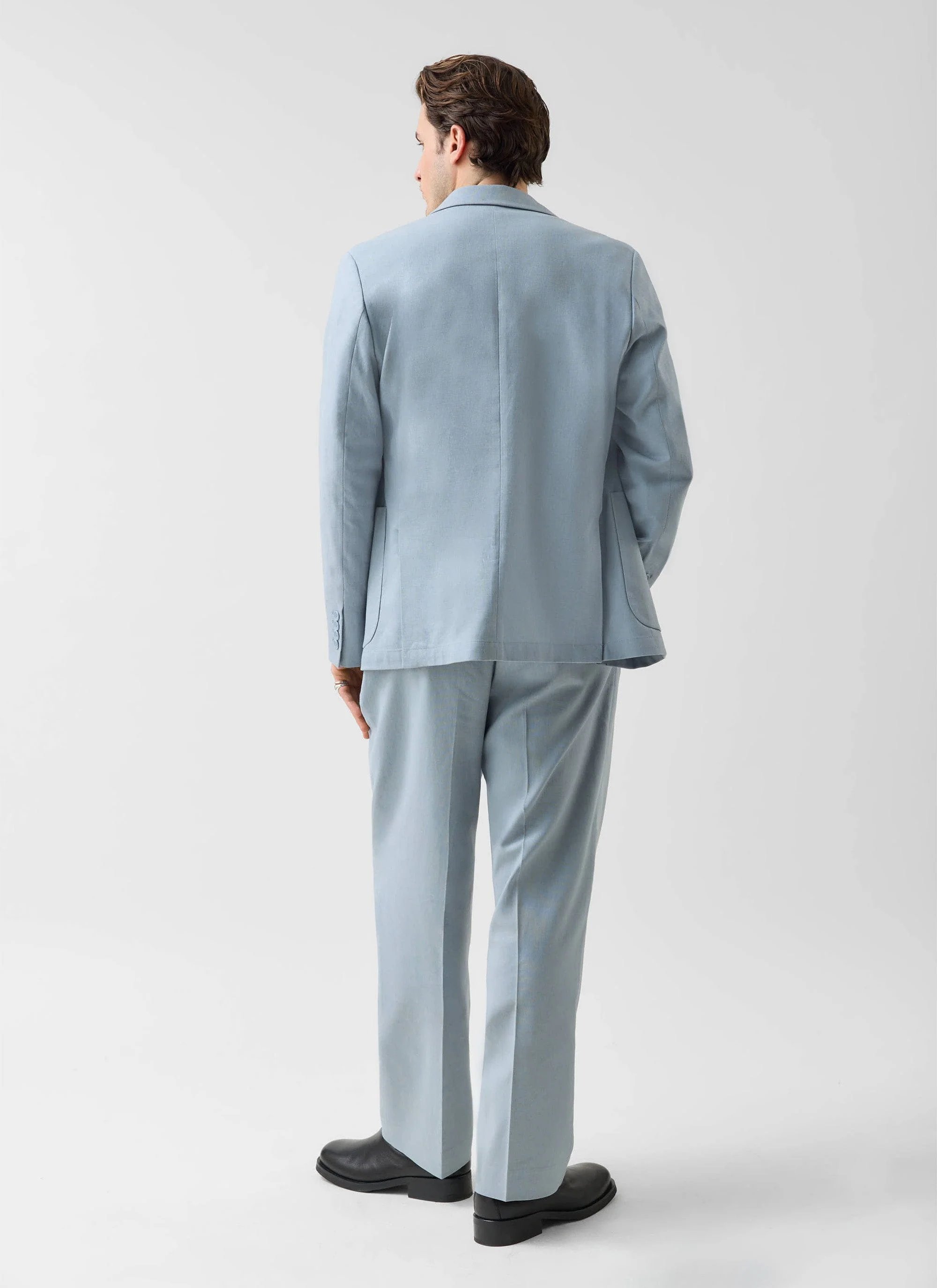 Tailored Linen Blazer | Light Blue - Image 7