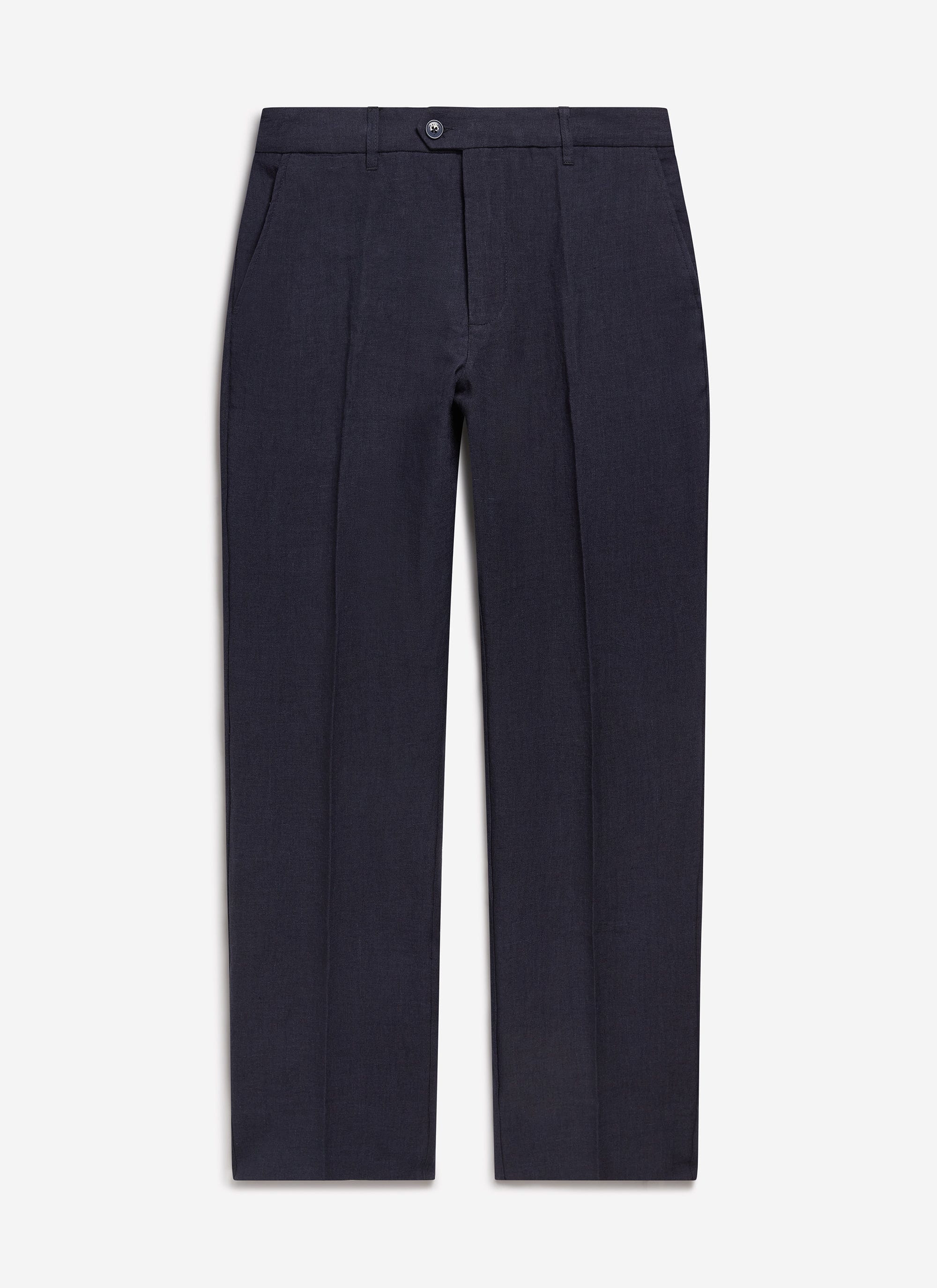 Tailored Linen Trousers | Navy - Image 8