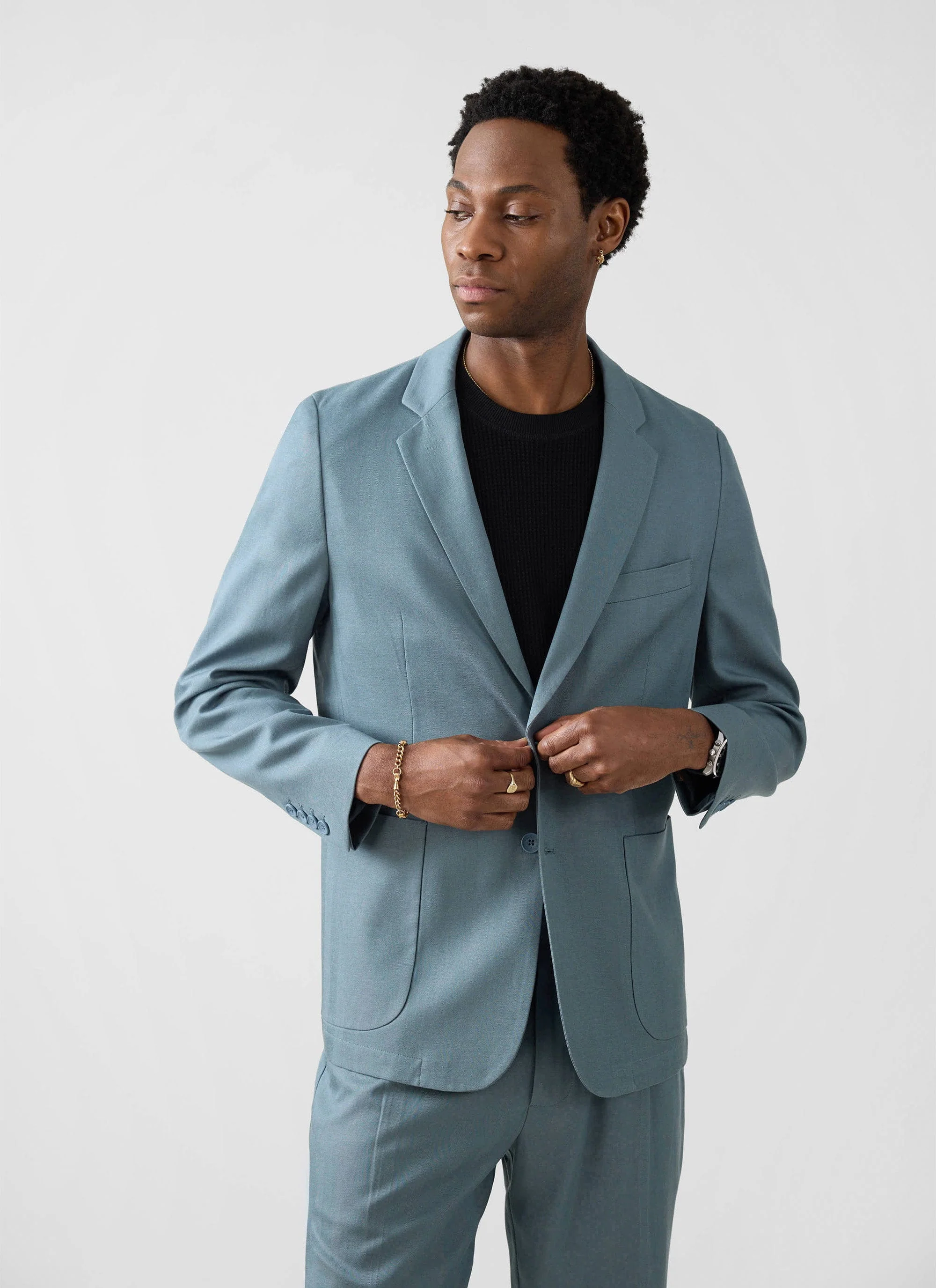 Tailored Two Piece Suit | Lyocell | Slate Blue - Image 2