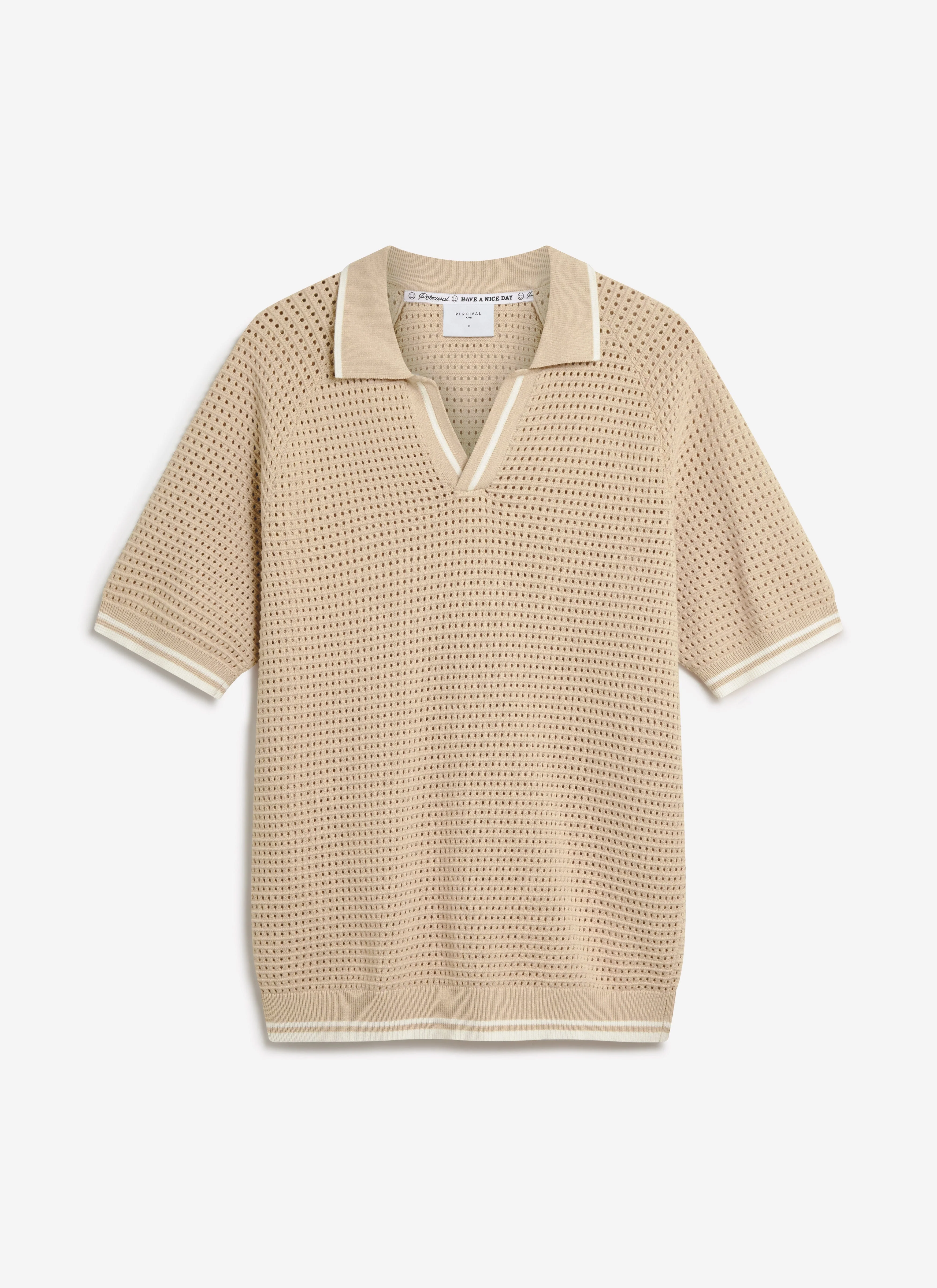 Tennis Boxy Knitted Polo | Cotton | Cream - Image 6