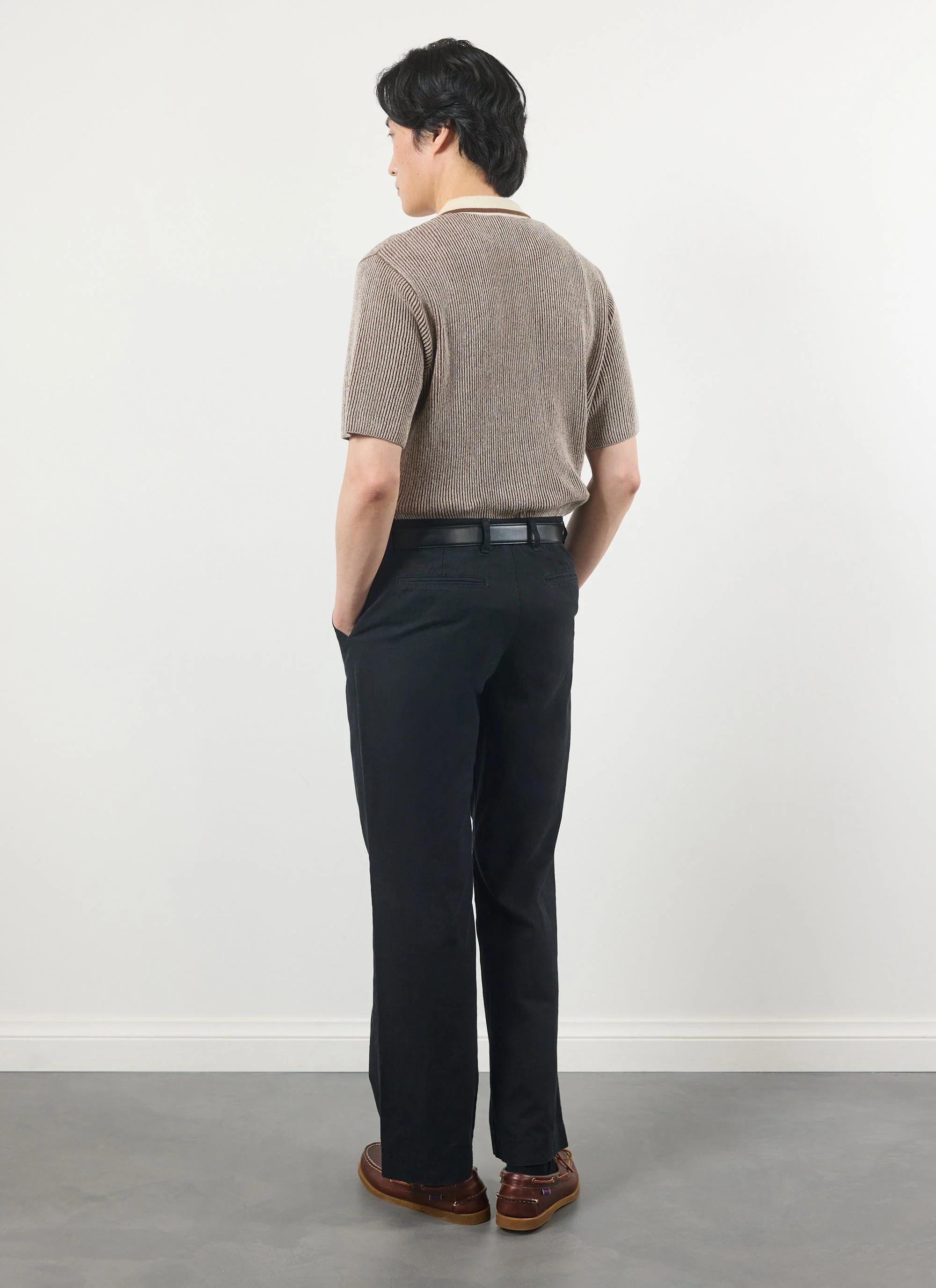 Teramo Knitted Polo Shirt | Cotton | Ecru - Image 3