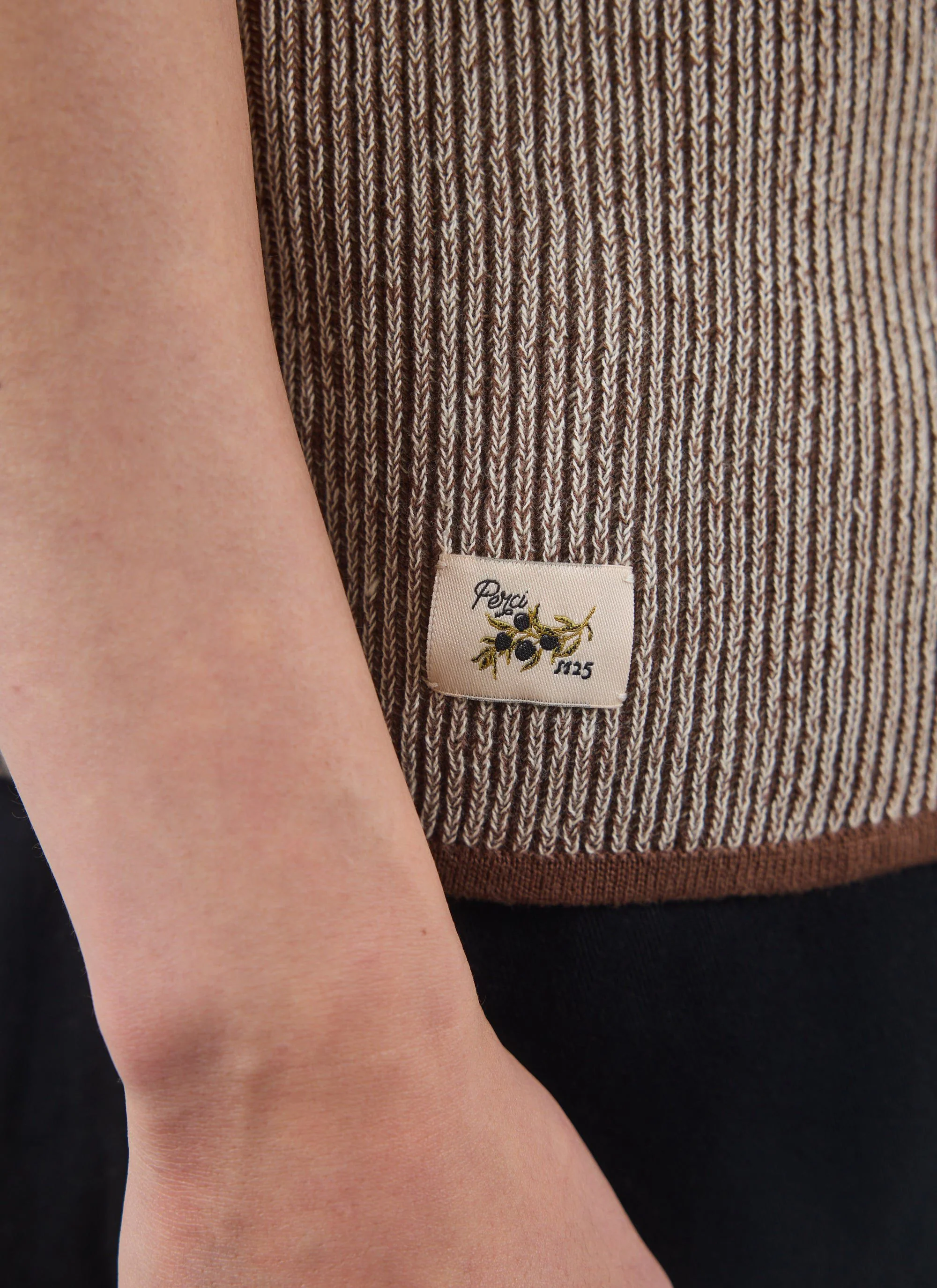 Teramo Knitted Polo Shirt | Cotton | Ecru - Image 5