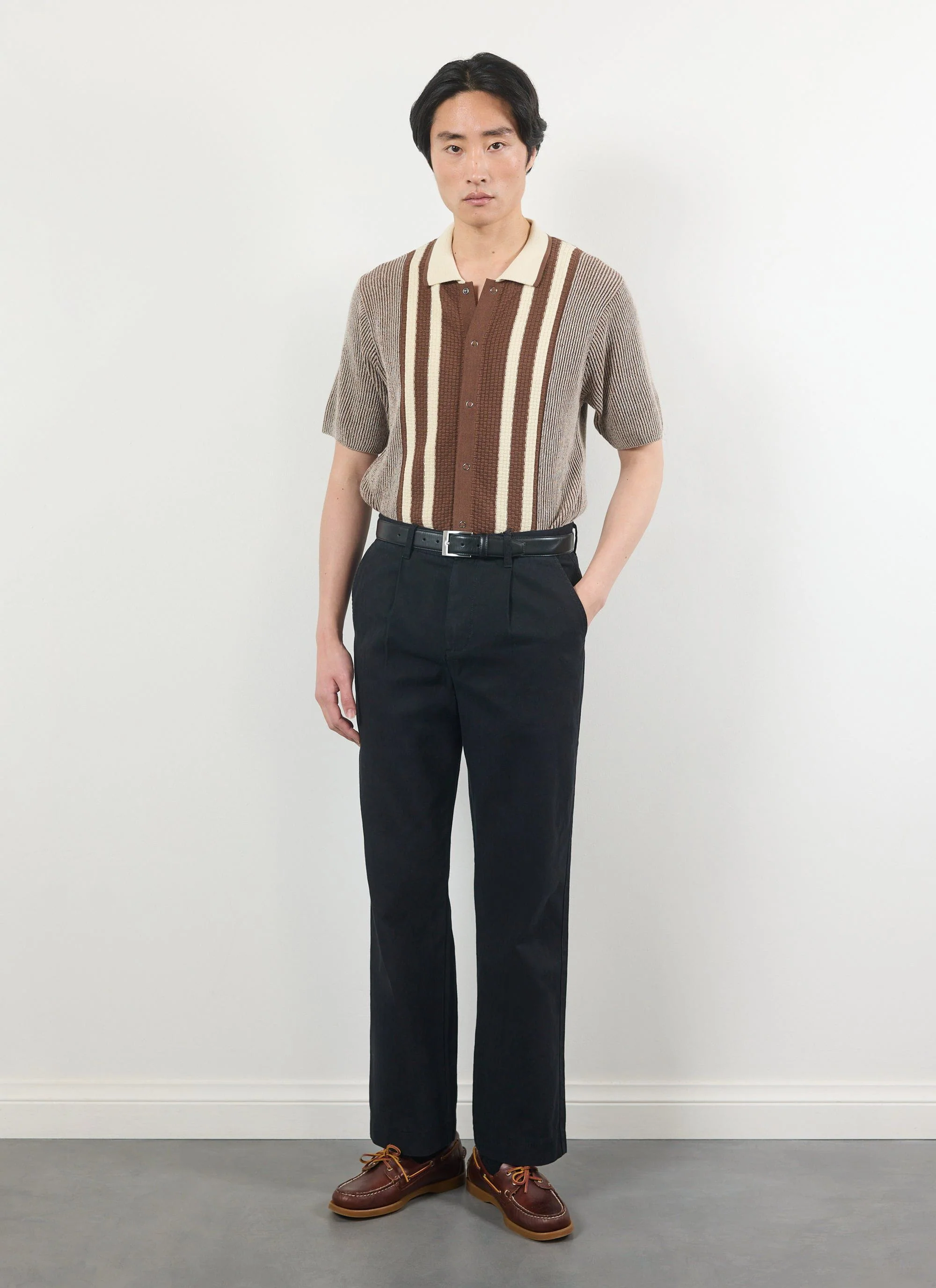 Teramo Knitted Polo Shirt | Cotton | Ecru - Image 6