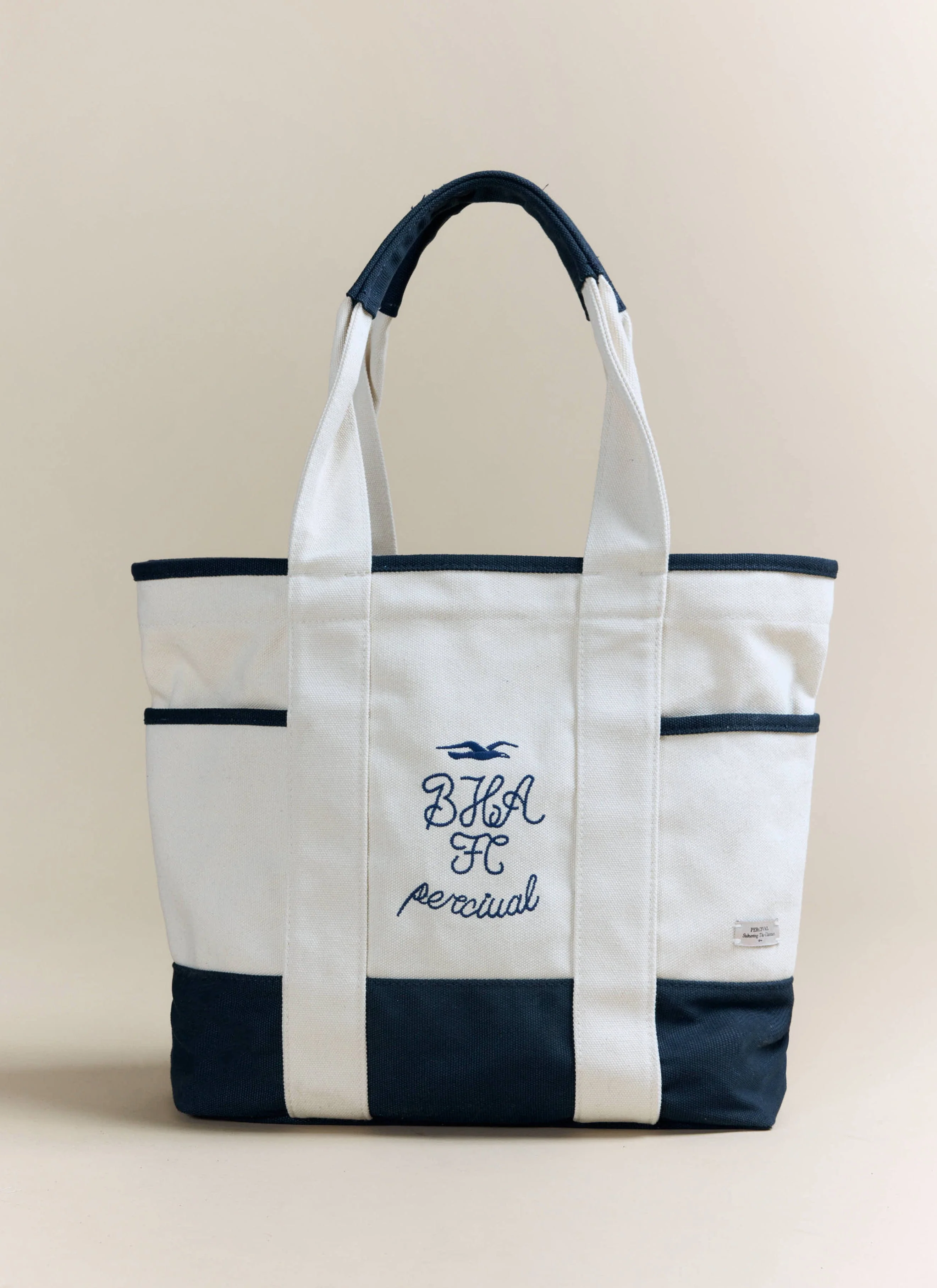 Tote Bag | Brighton & Hove Albion F.C. x Percival | Cream Navy