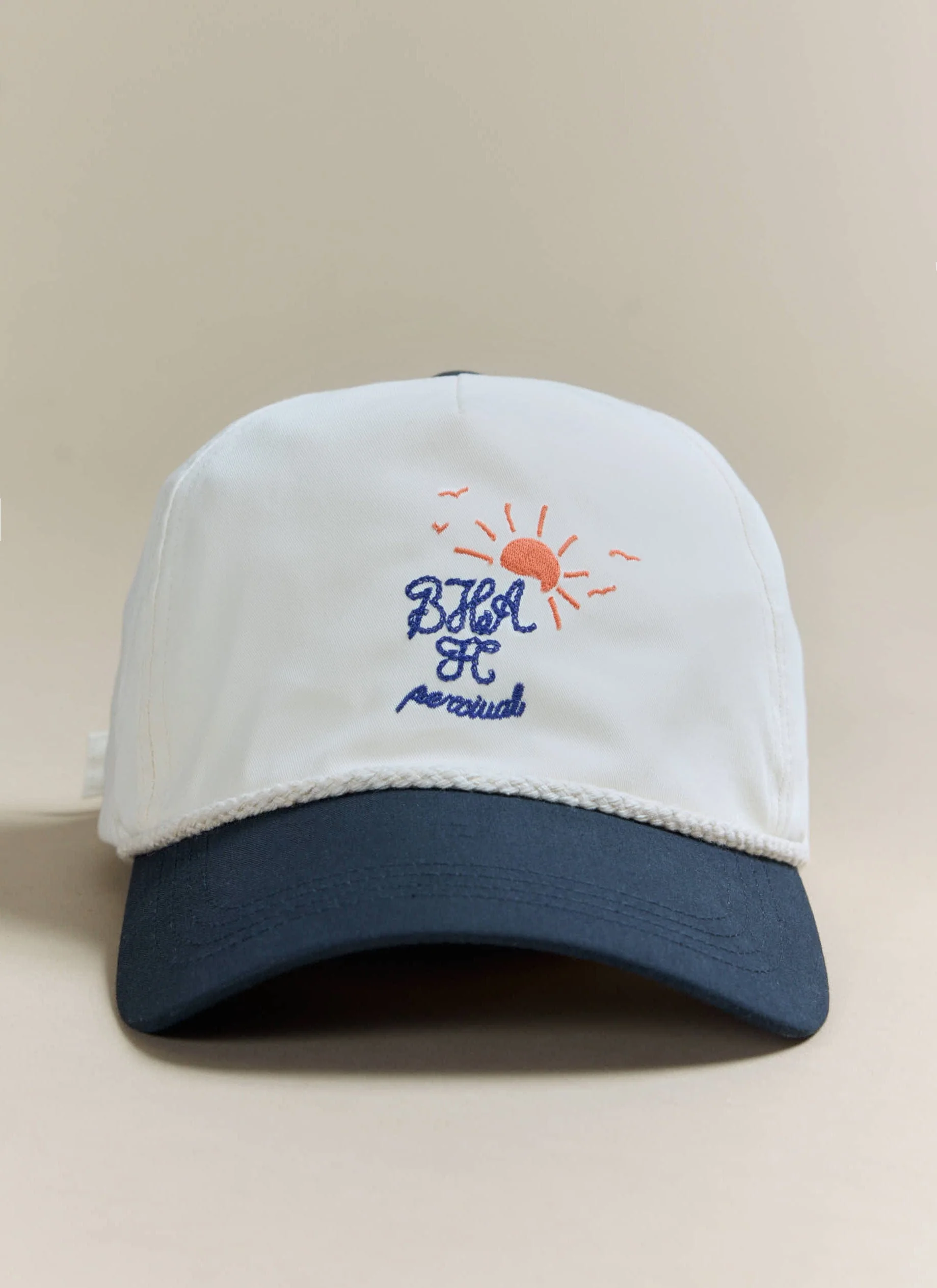 Trucker Cap | Brighton & Hove Albion F.C. x Percival | Cream Navy - Image 3