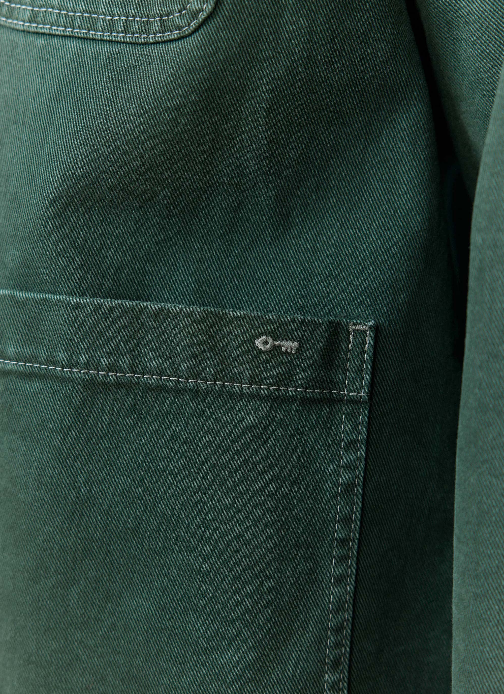 Vintage Wash Oliver Chore Jacket | Cotton Canvas | Forest - Image 7