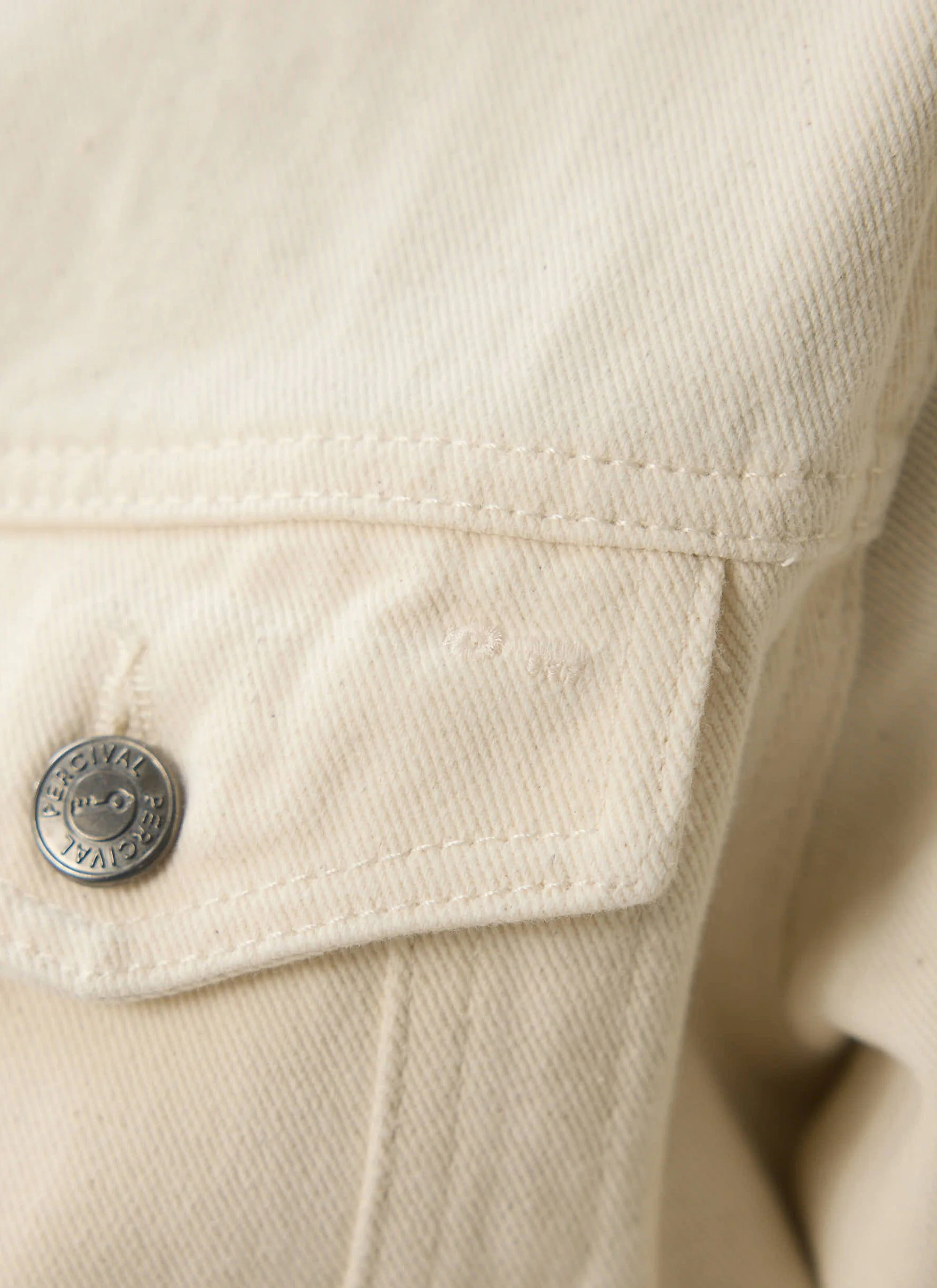Western Trucker Jacket | Denim | Cream - Image 7
