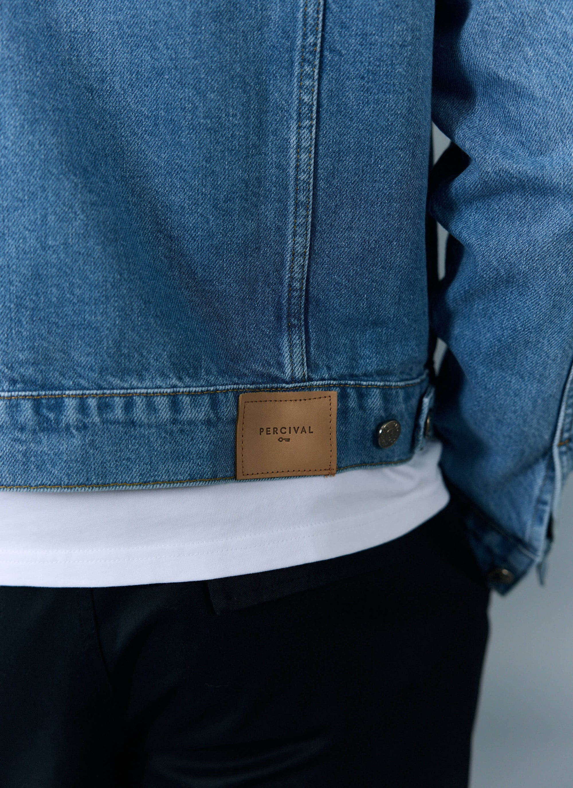 Western Trucker Jacket | Denim | Light Wash Blue - Image 6