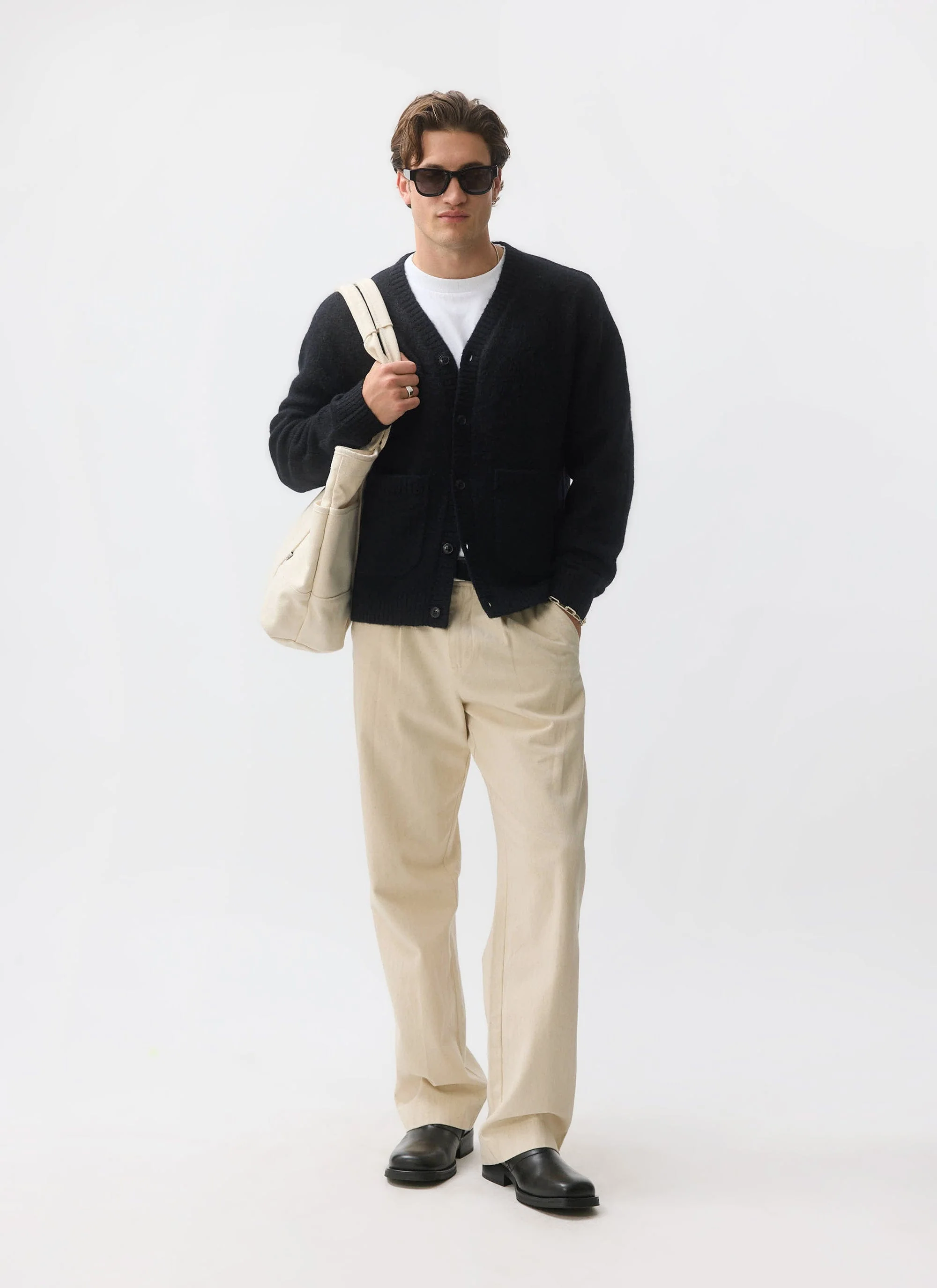 White Glove Cardigan | Mohair | Black - Image 8