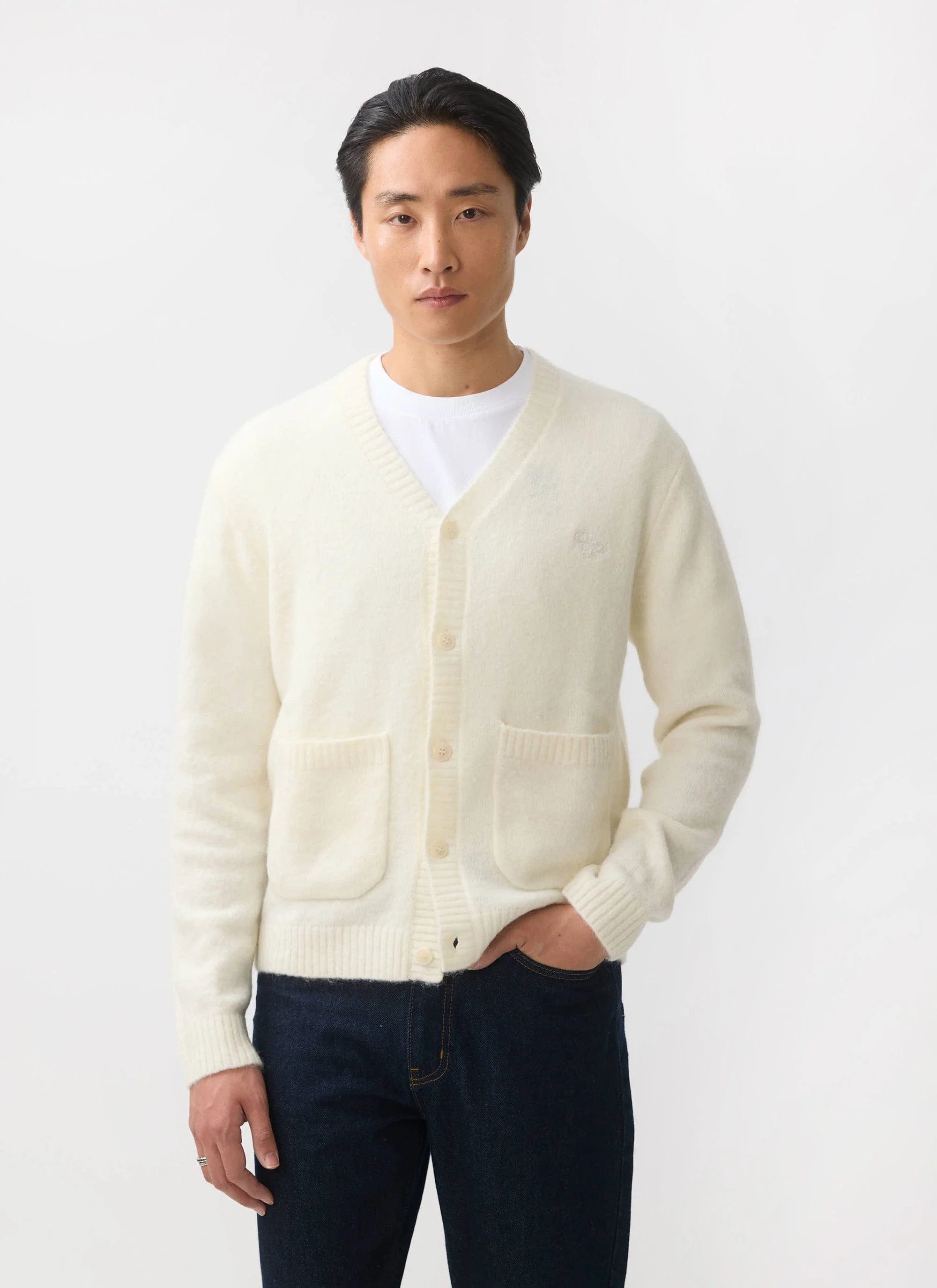 White Glove Cardigan | Mohair | Cream - Image 2