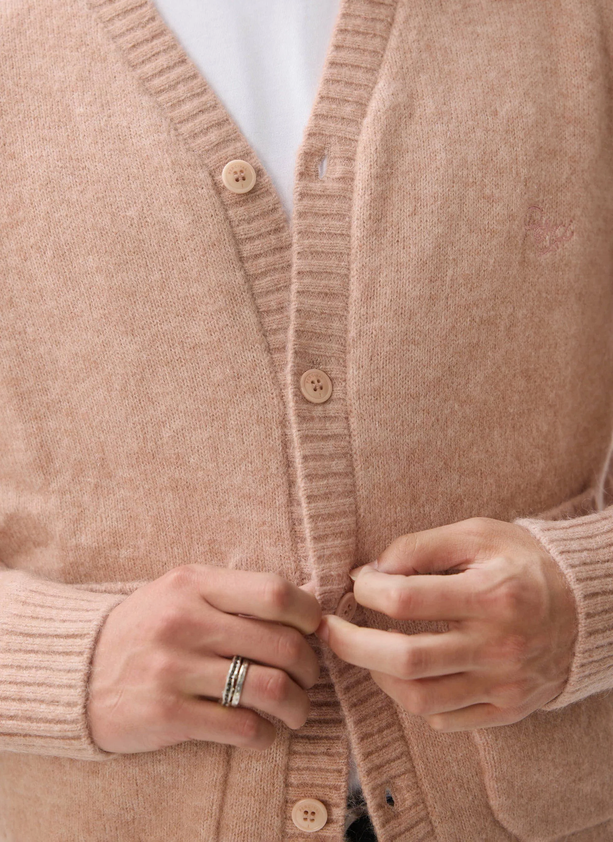 White Glove Cardigan | Mohair | Pink - Image 3